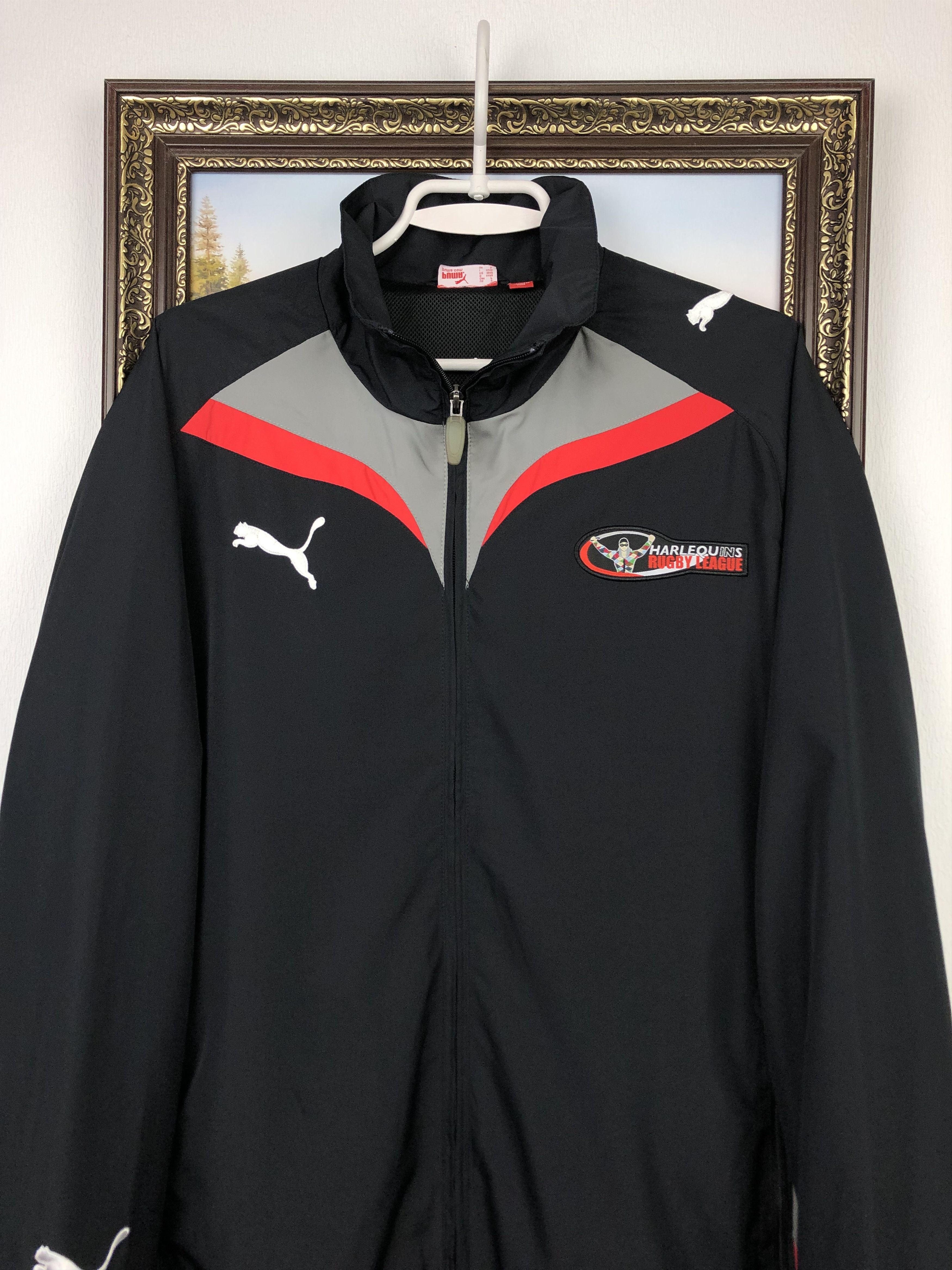 Other Harlequins Rugby Union Jacket Puma Mens Track Top Black Size US S / EU 44-46 / 1 - 2 Thumbnail