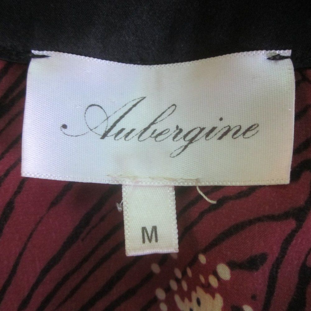 Vintage Aubergine 100% Silk Blouse Size M Size M / US 6-8 / IT 42-44 - 2 Thumbnail