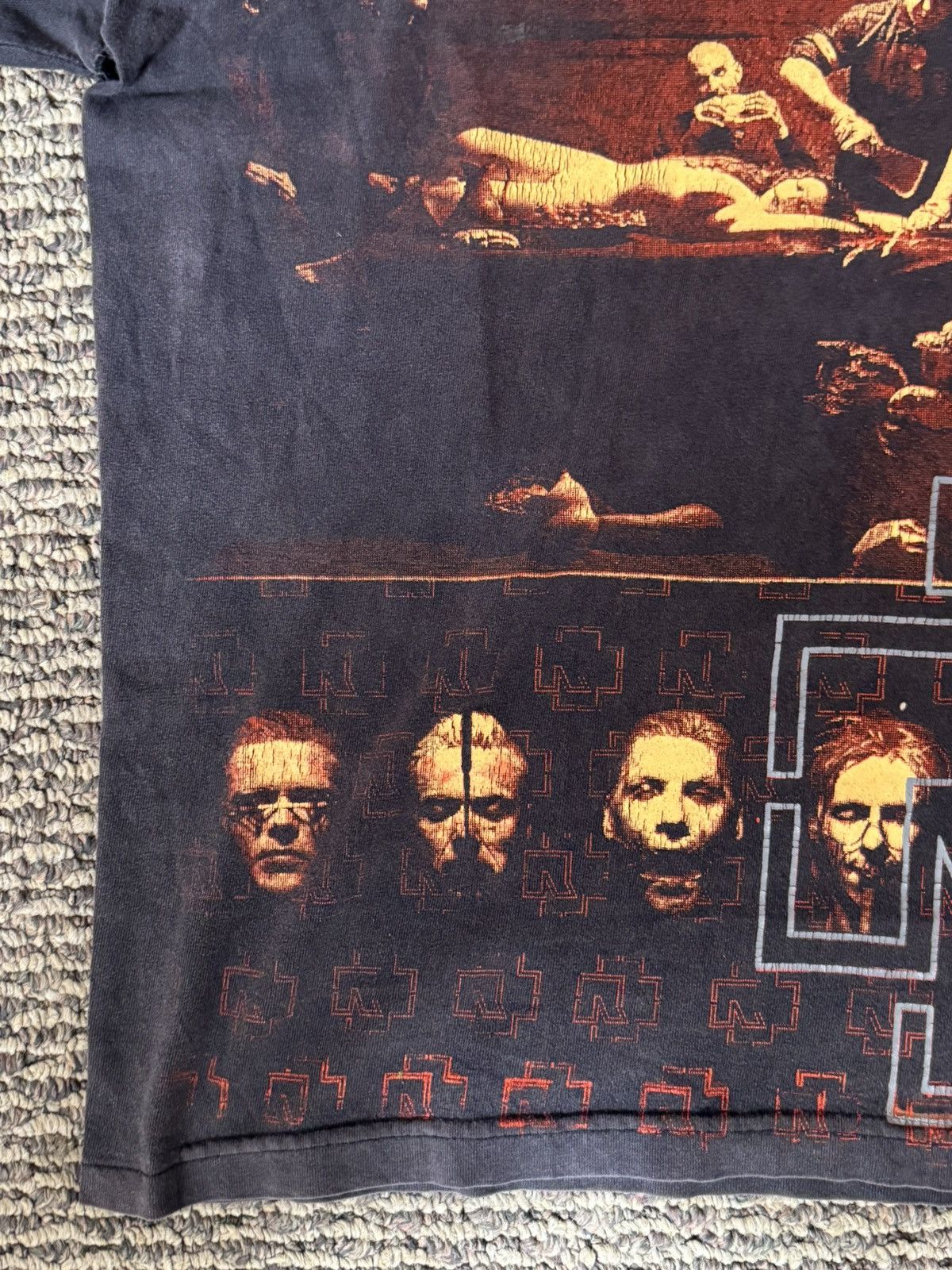 Band Tees Rammstein AOP Faded T-Shirt Size US L / EU 52-54 / 3 - 3 Thumbnail