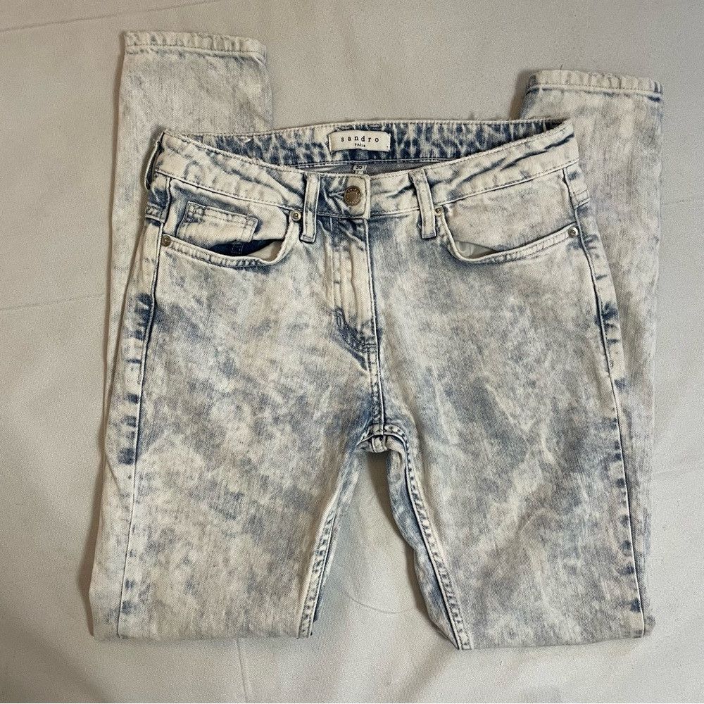 Sandro Sandro Paris Acid Wash Jeans Size 36 US XS Size 25" / US 0 / IT 36 - 1 Thumbnail