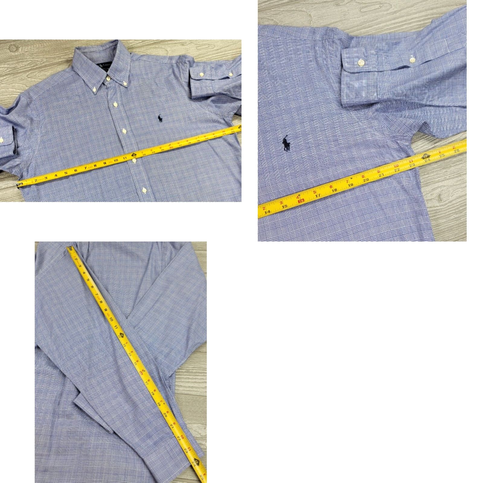 Ralph Lauren VINTAGE Ralph Lauren Polo Button-Up Shirt 15-33 Blue Plaid Long Sleeve Mens Size US M / EU 48-50 / 2 - 8 Thumbnail