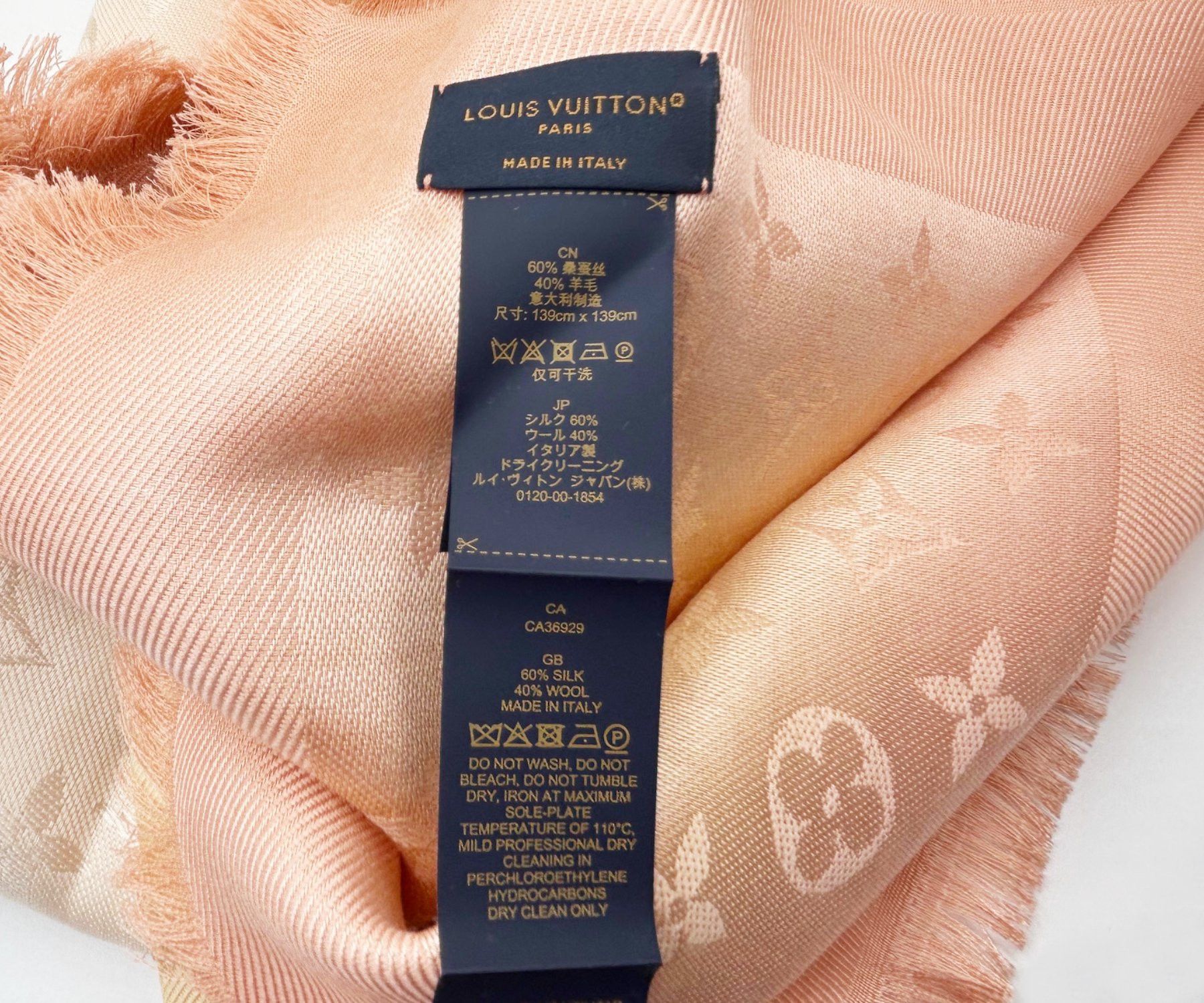 Louis Vuitton Louis Vuitton New Sold out Ombre Brush Jaune Chale Shawl Size ONE SIZE - 4 Thumbnail