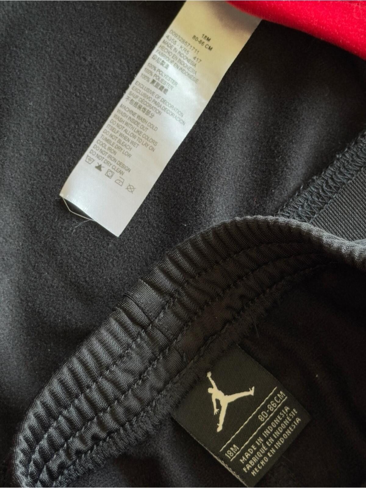 Jordan Brand Jordan / Jumpman 2pc Tracksuit Set / Black Red 18M Size ONE SIZE - 6 Thumbnail