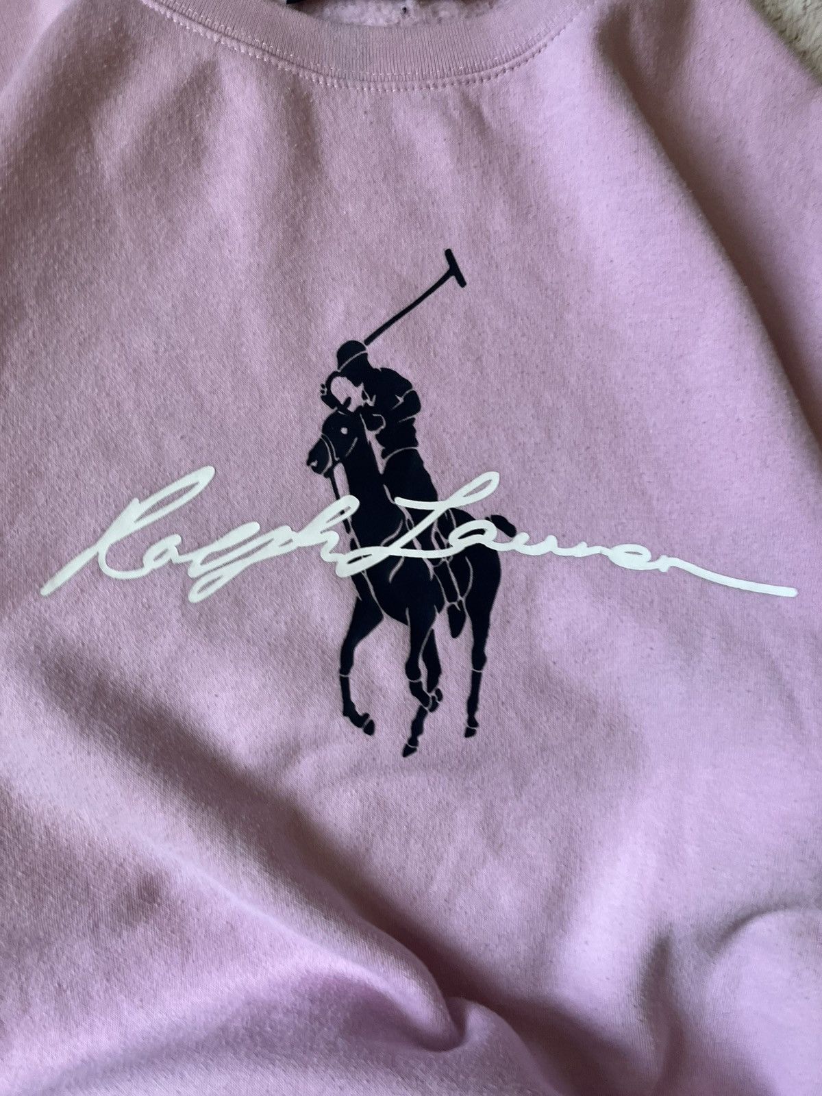 Polo Ralph Lauren 🌸 VINTAGE POLO RALPH LAUREN BIG LOGO SWEATSHIRT – PINK LUXE Size US XL / EU 56 / 4 - 5 Thumbnail