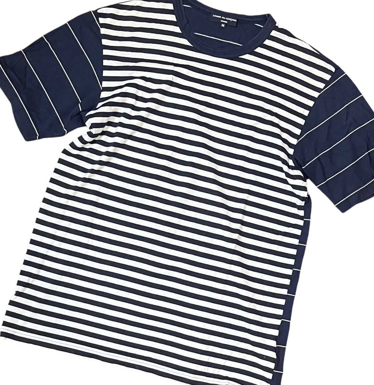 Comme des Garcons × Comme des Garcons Homme × Comme des Garcons Homme Plus TAX FREE 🇺🇸 Cdg homme AD2018 two tone striped tee Size US M / EU 48-50 / 2 - 2 Thumbnail