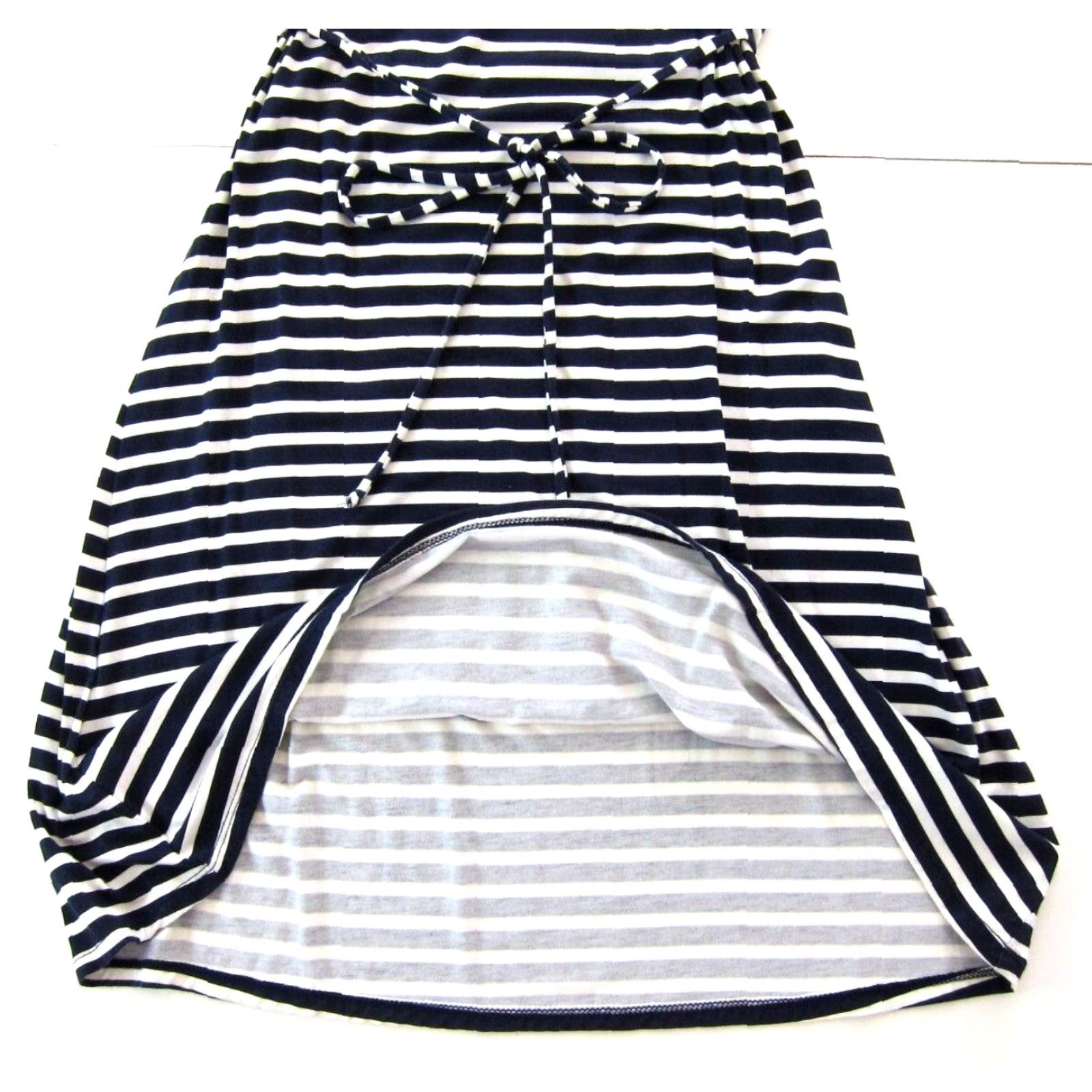 Liz Claiborne NWT Liz Claiborne Blue White Stripe Rayon Stretch Sheath Tank Sun Dress Medium Size M / US 6-8 / IT 42-44 - 8 Thumbnail