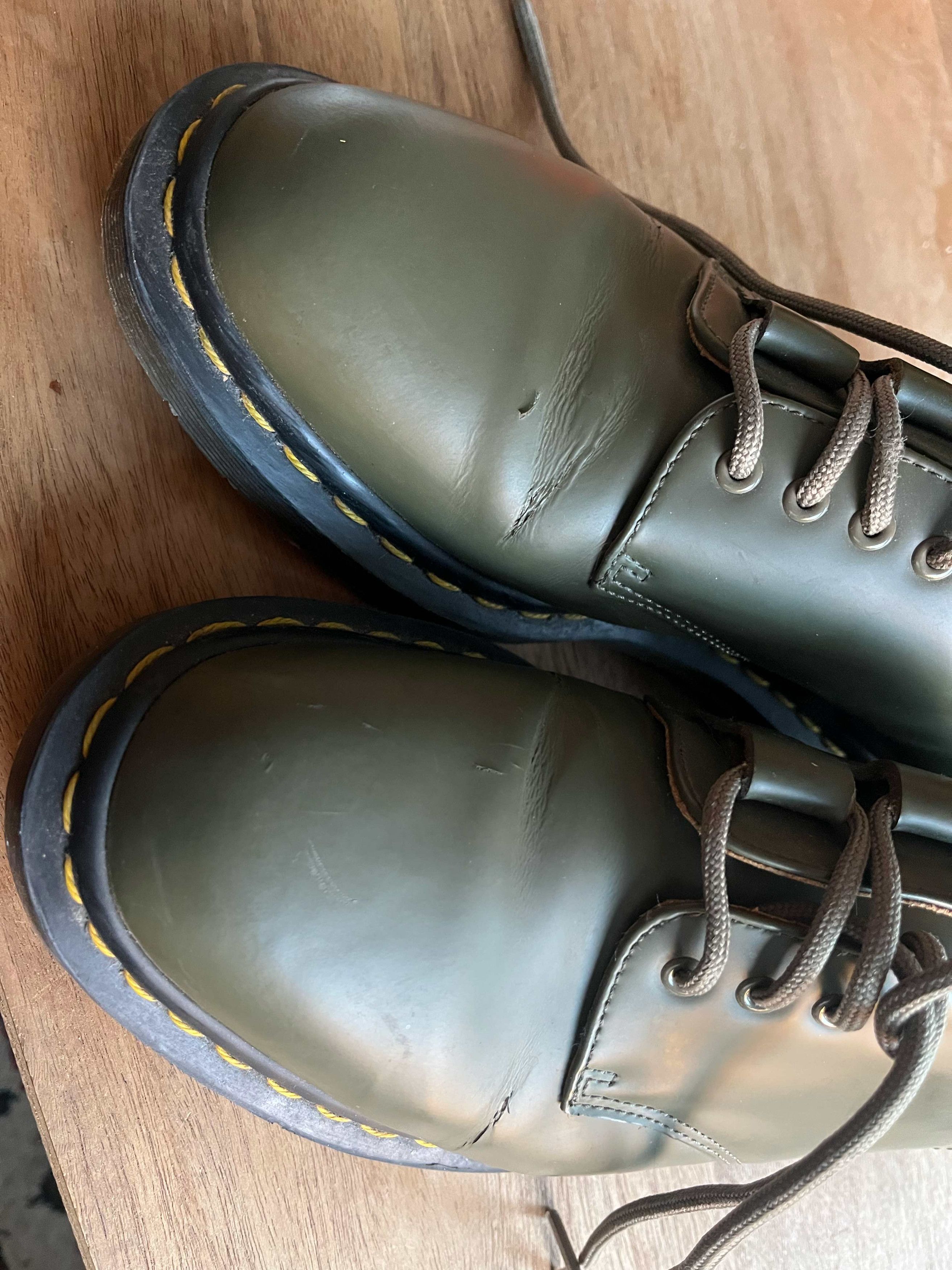 Dr. Martens × Engineered Garments Limited Edition Archive EG Smooth Ghille Shoe Khaki Size US 5.5 / EU 38 - 6 Thumbnail