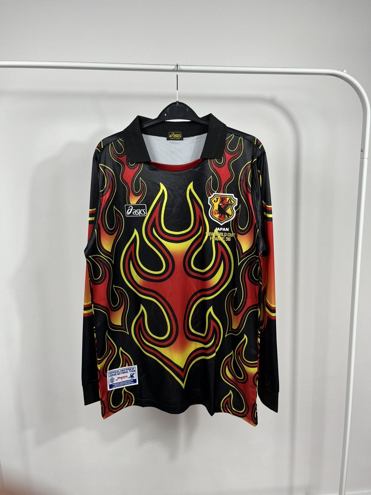 Asics Japan 1998 Flame Soccer Jersey Made in Japan
