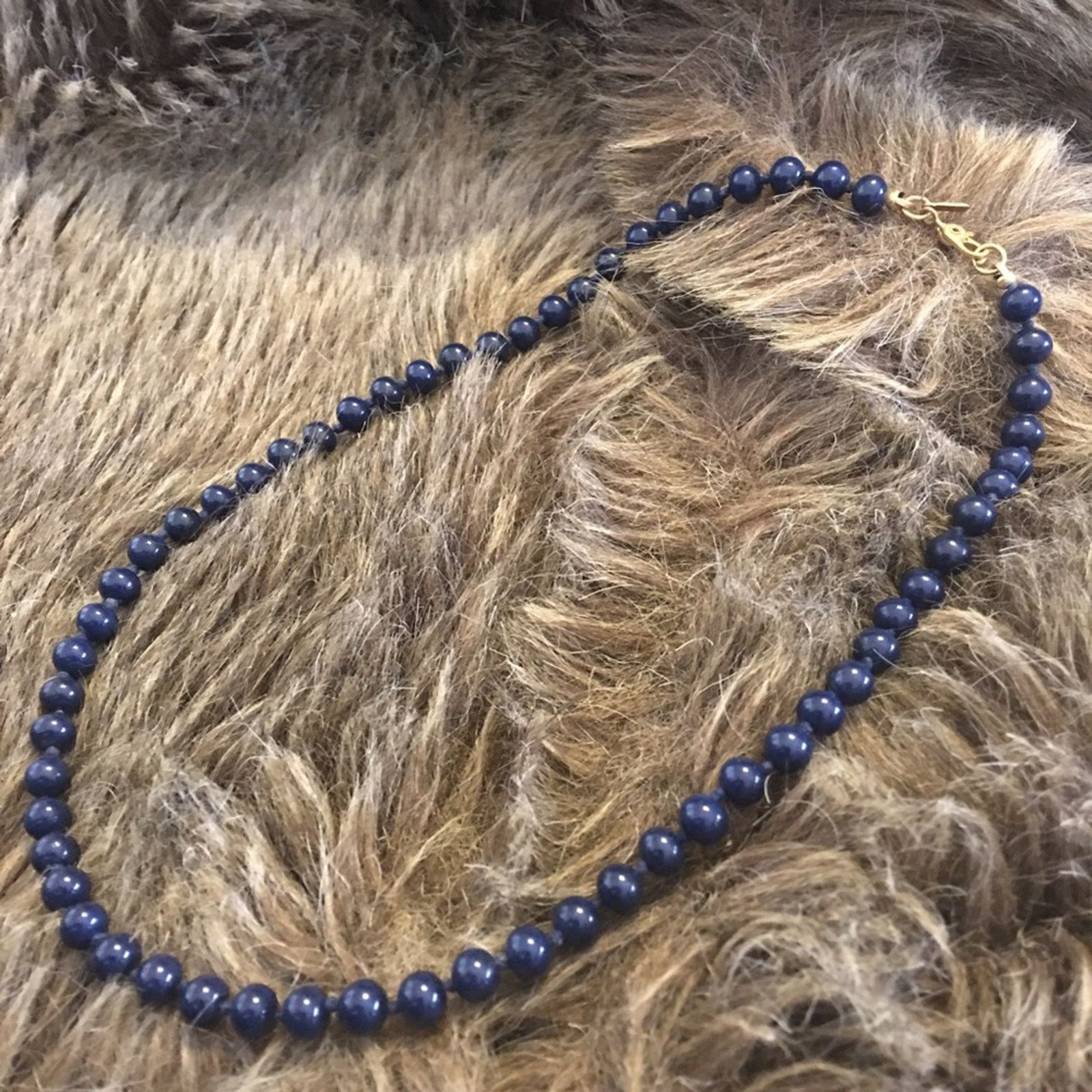 Monet Vintage Monet navy glass pearl bead necklace Size ONE SIZE - 7 Thumbnail
