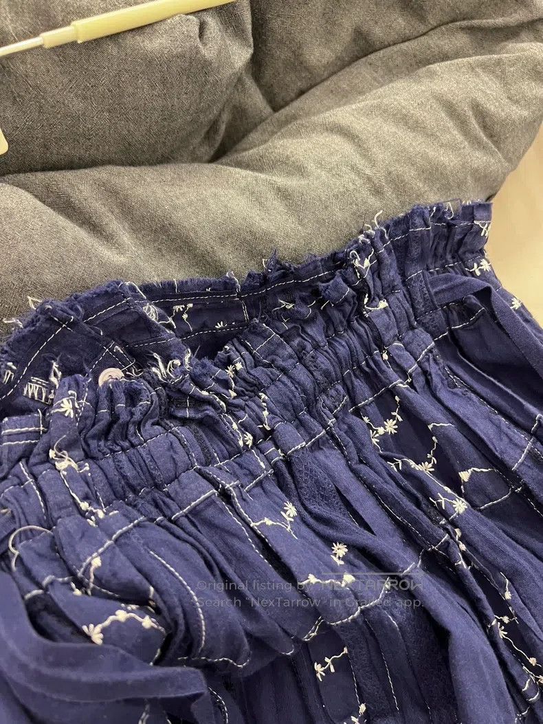 Comme des Garcons Comme des Garcons size S Patchwork indigo-dyed skirt Size 23" - 6 Thumbnail