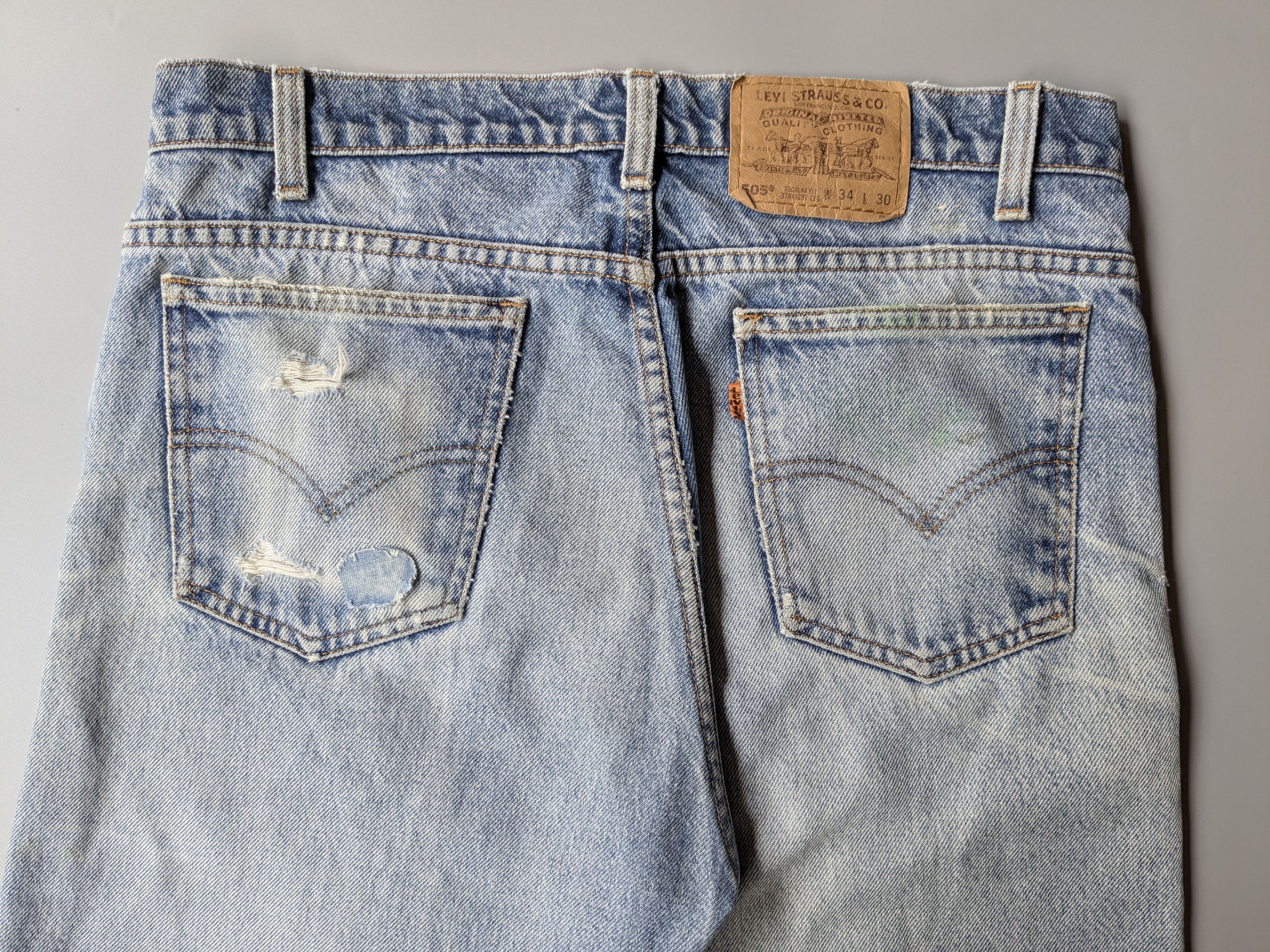 Levi's Vintage Clothing Vintage Levi's 505 Orange tag distressed shortpant Size US 33 - 4 Thumbnail