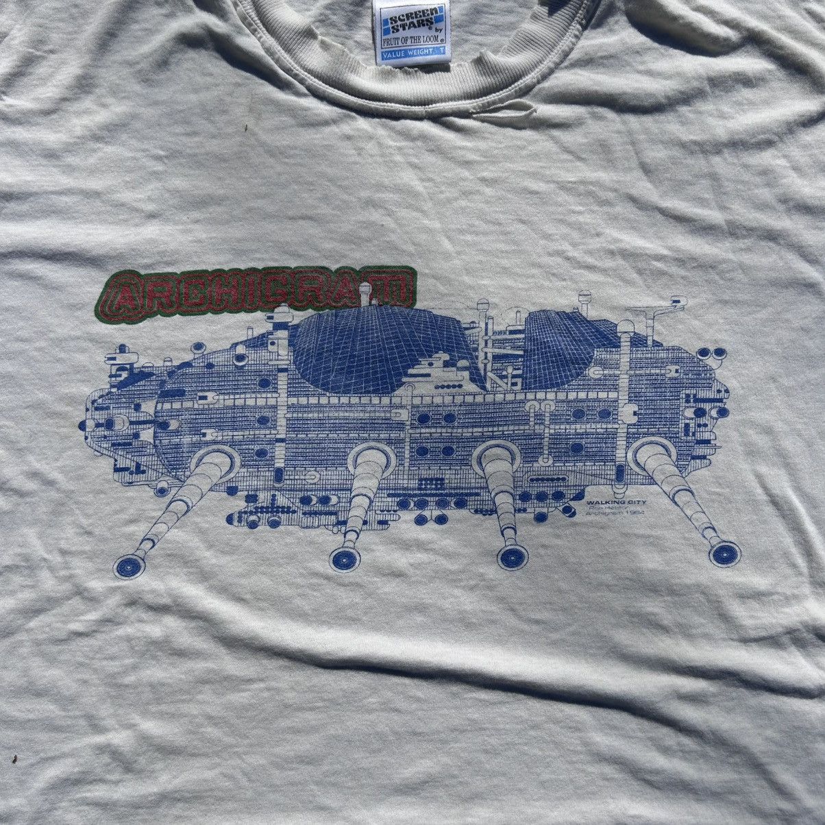 Fruit Of The Loom Vintage Archigram “Walking City” Graphic Tee 1984 Print / XL Size US XL / EU 56 / 4 - 2 Thumbnail