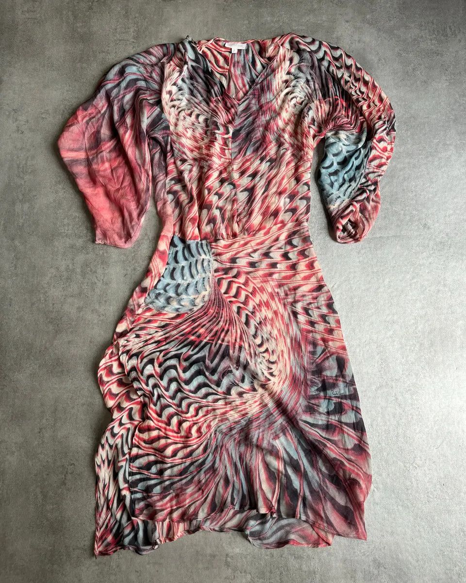 Other SS2001 Roberto Cavalli Psychadelic Silk Puffy Dress Size S / US 4 / IT 40 - 3 Thumbnail