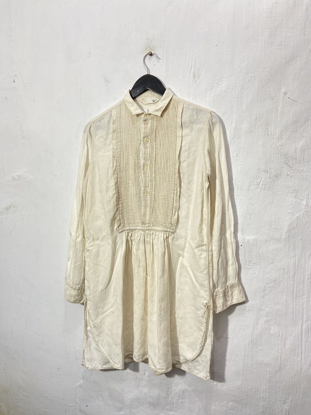 45rpm 45rpm Dress 100% Linen Button Up Long Sleeve Size L / US 10 / IT 46 - 1 Thumbnail