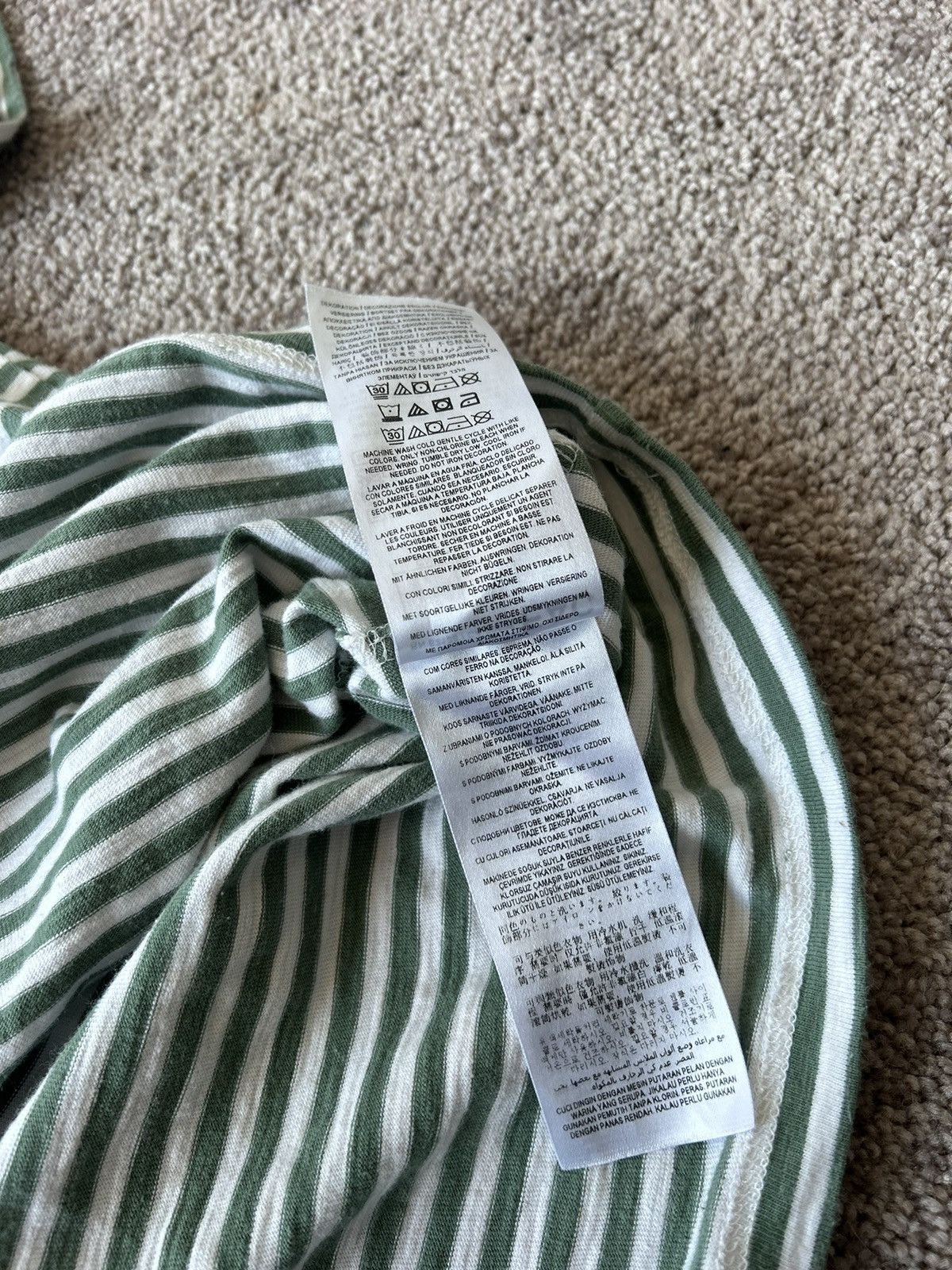 Guess × Vintage Vintage Guess Olive OG Stripes Tee Size US S / EU 44-46 / 1 - 5 Thumbnail