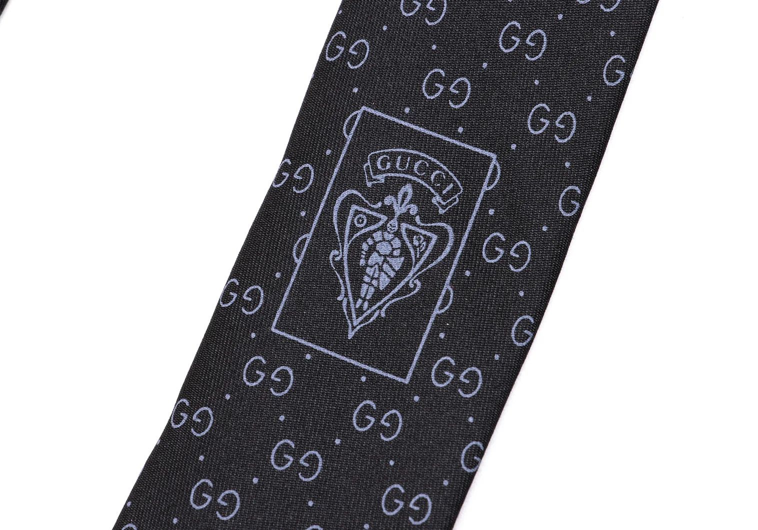 Gucci Silk GG Print Tie in Black Size ONE SIZE - 5 Thumbnail