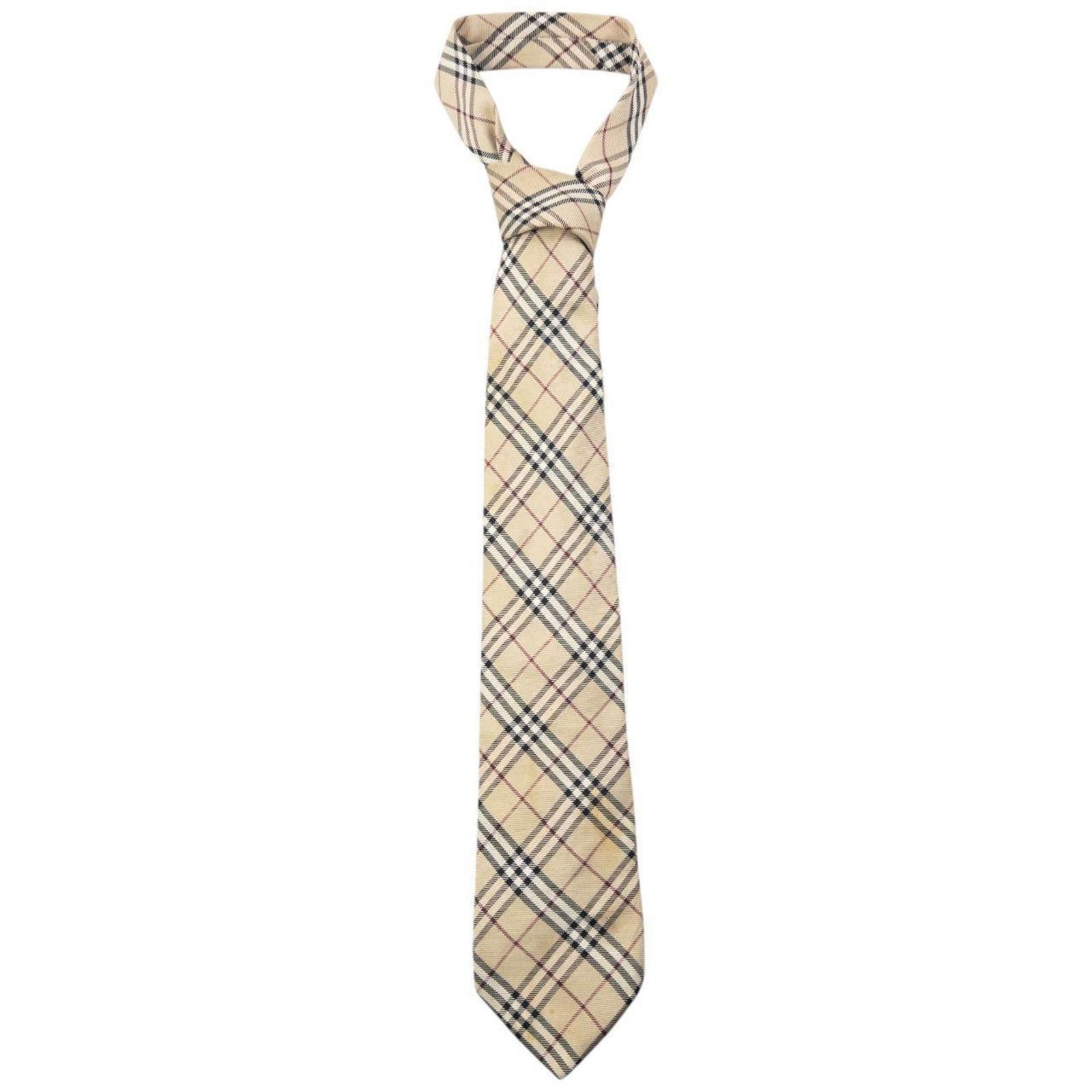 Burberry Vintage 2000s Burberry Nova Check Silk Tie Size ONE SIZE - 1 Thumbnail