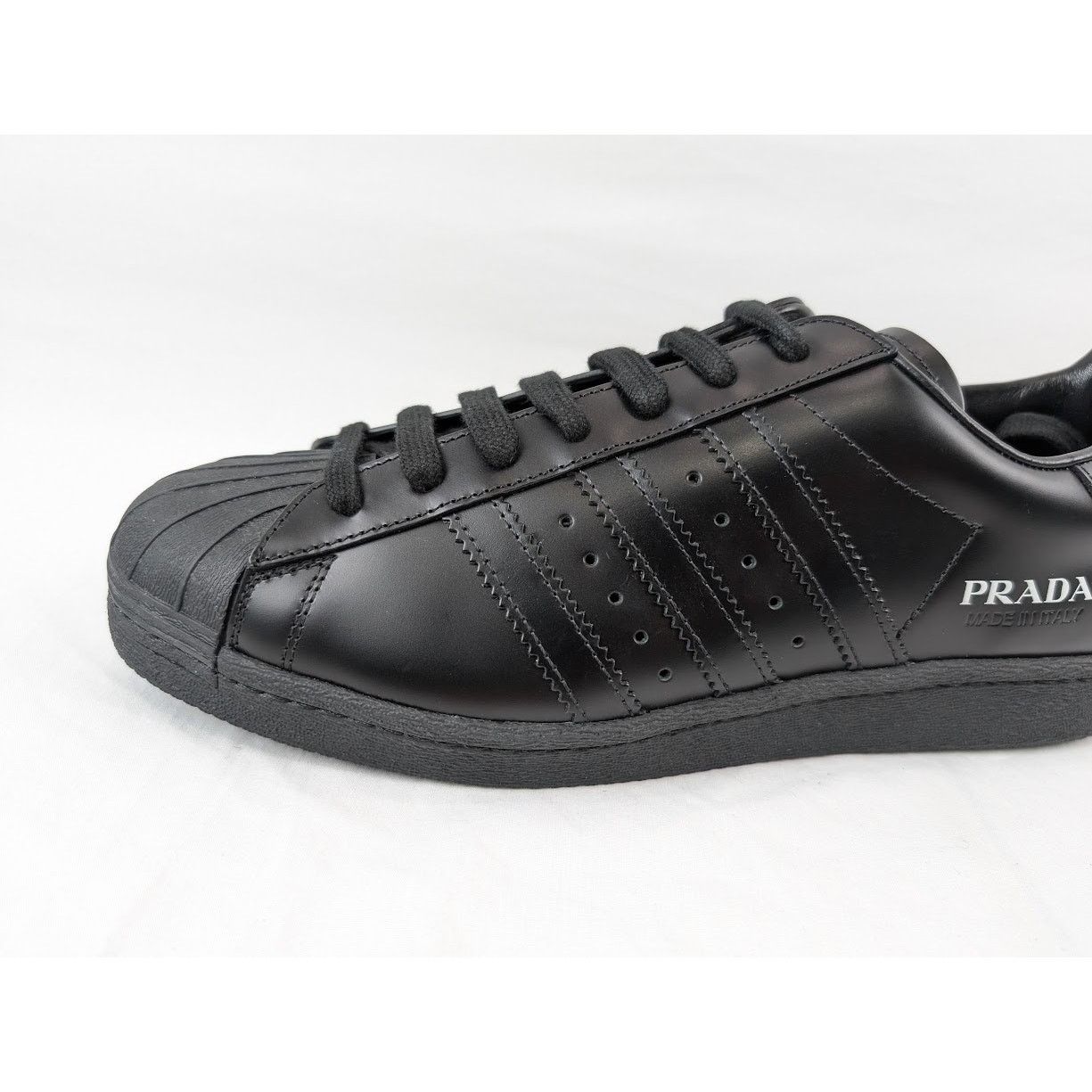 Prada o1rshd1 Brushed Calf Low-Top Sneakers in Black Size US 9.5 / EU 42-43 - 3 Thumbnail