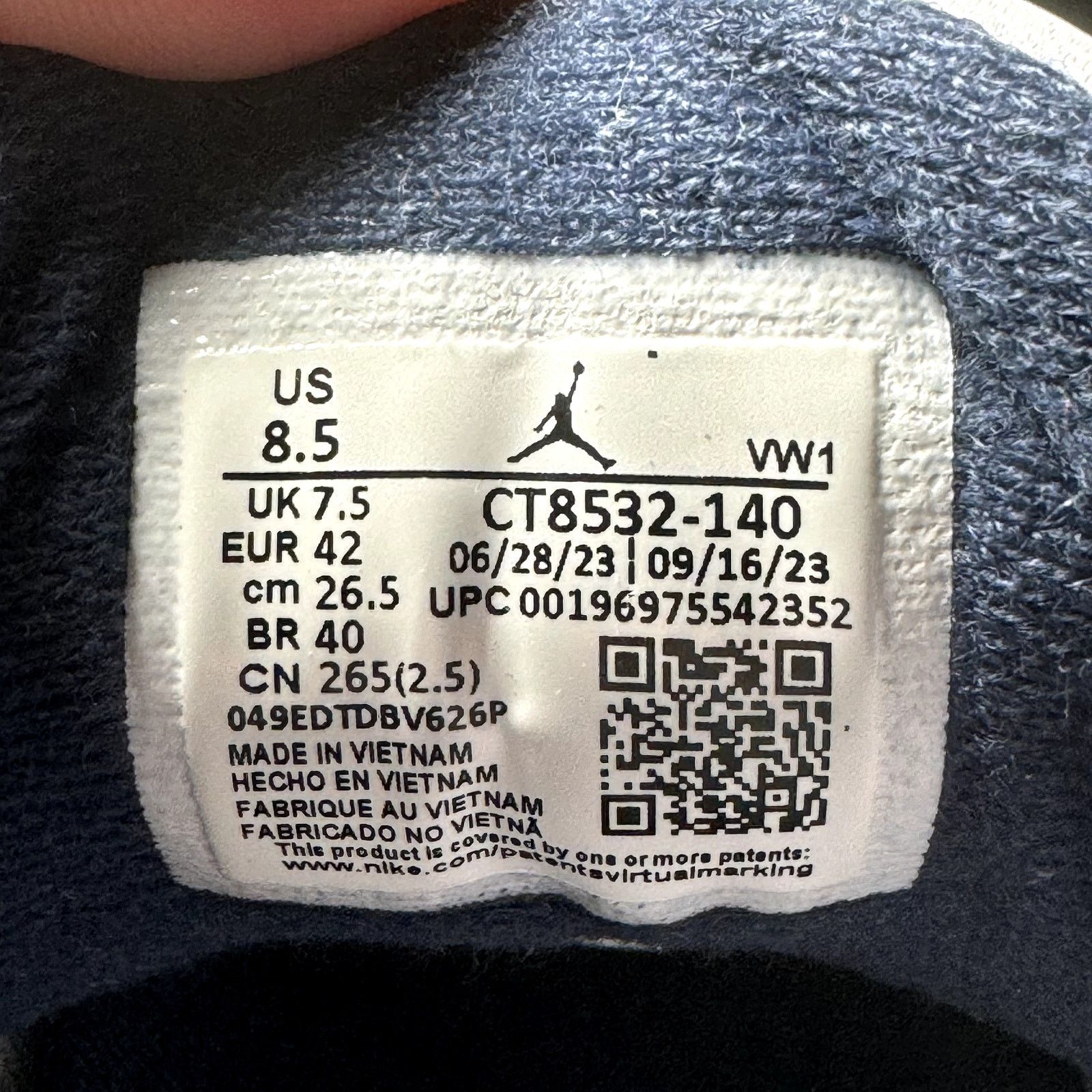 Jordan Brand × Nike Size 8.5 - Nike Air Jordan 3 Retro Midnight Navy Men's Shoes Size US 8.5 / EU 41-42 - 8 Thumbnail
