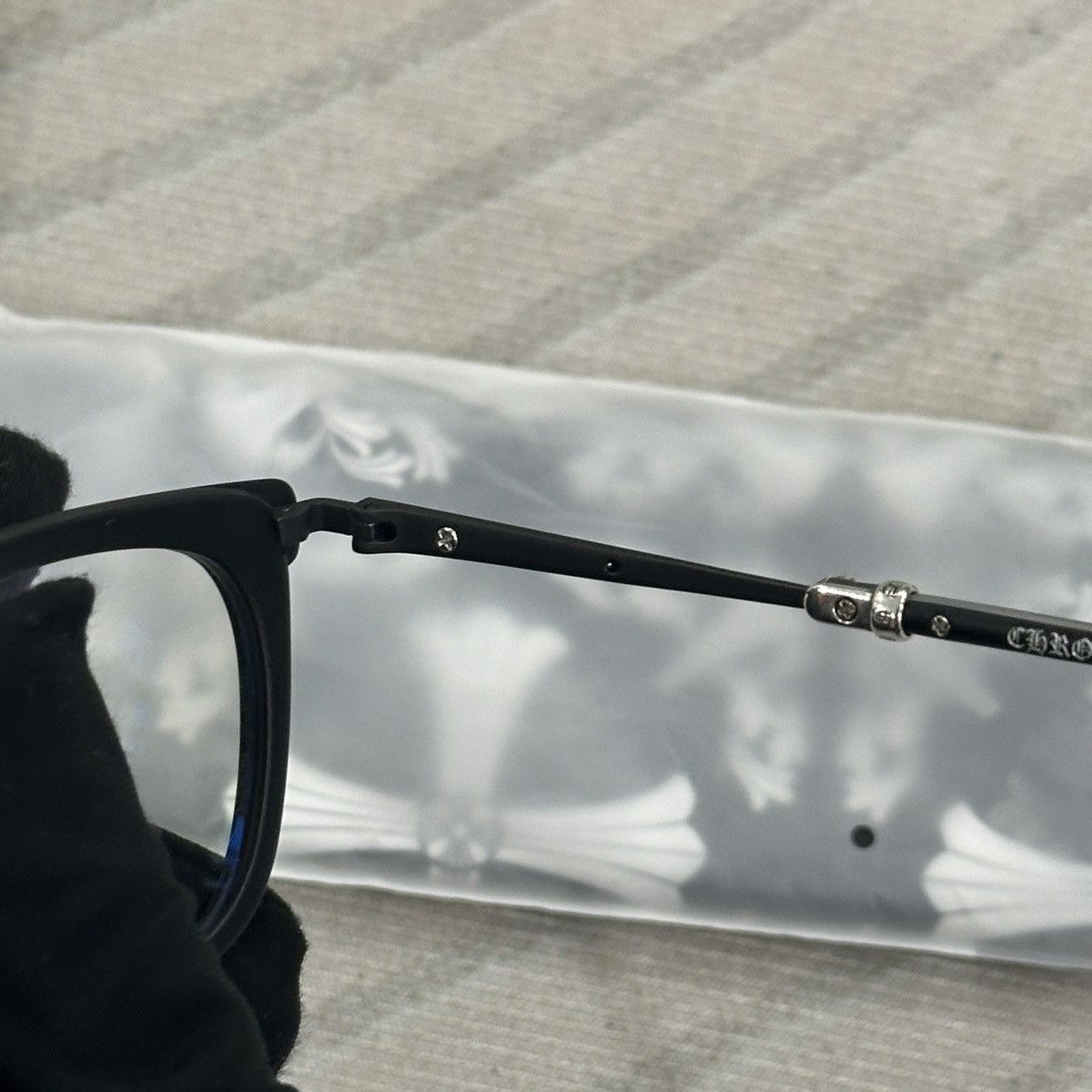 Chrome Hearts CHROME HEARTS STRAPADICTOME MATTE BLACK EYEGLASSES Size ONE SIZE - 11 Thumbnail