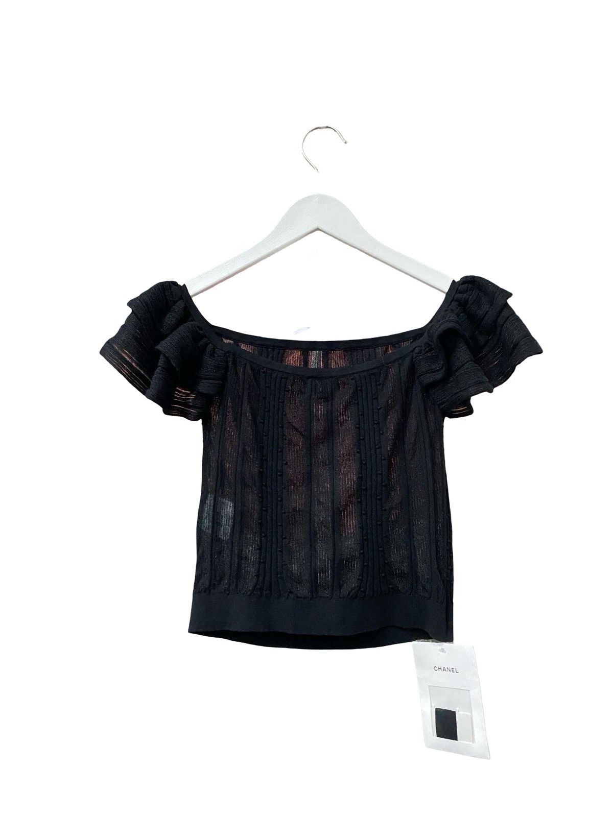 Chanel Chanel Summer Black Short Sleeve Top Size XXS / US 00 / IT 34 - 2 Thumbnail