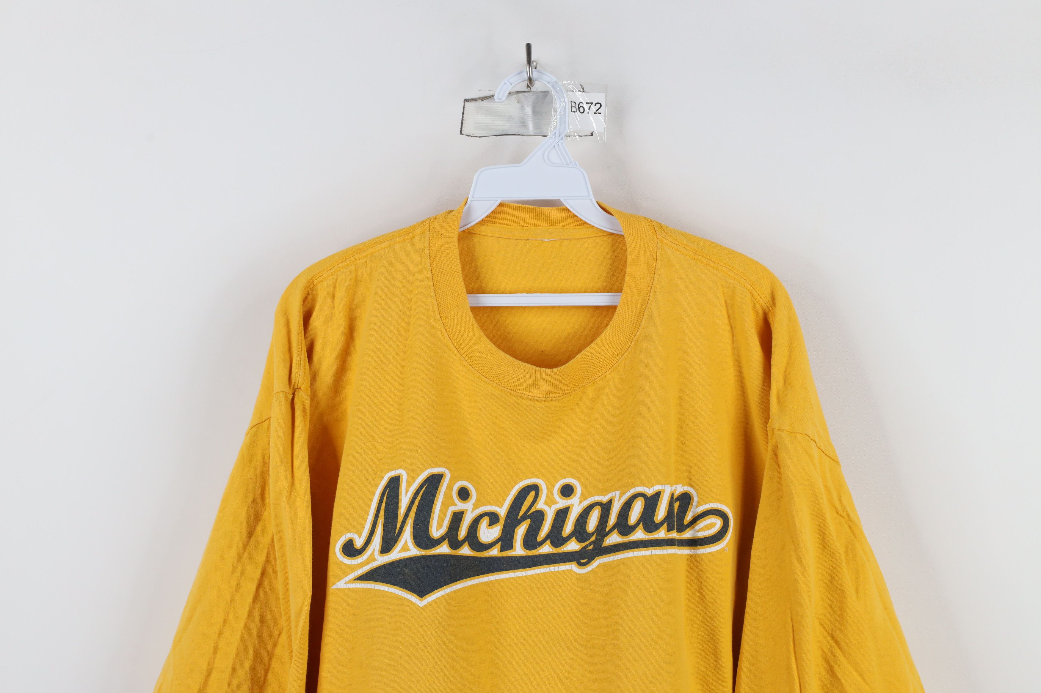 Vintage Vintage 90s University of Michigan Long Sleeve T-Shirt Size US XL / EU 56 / 4 - 2 Thumbnail