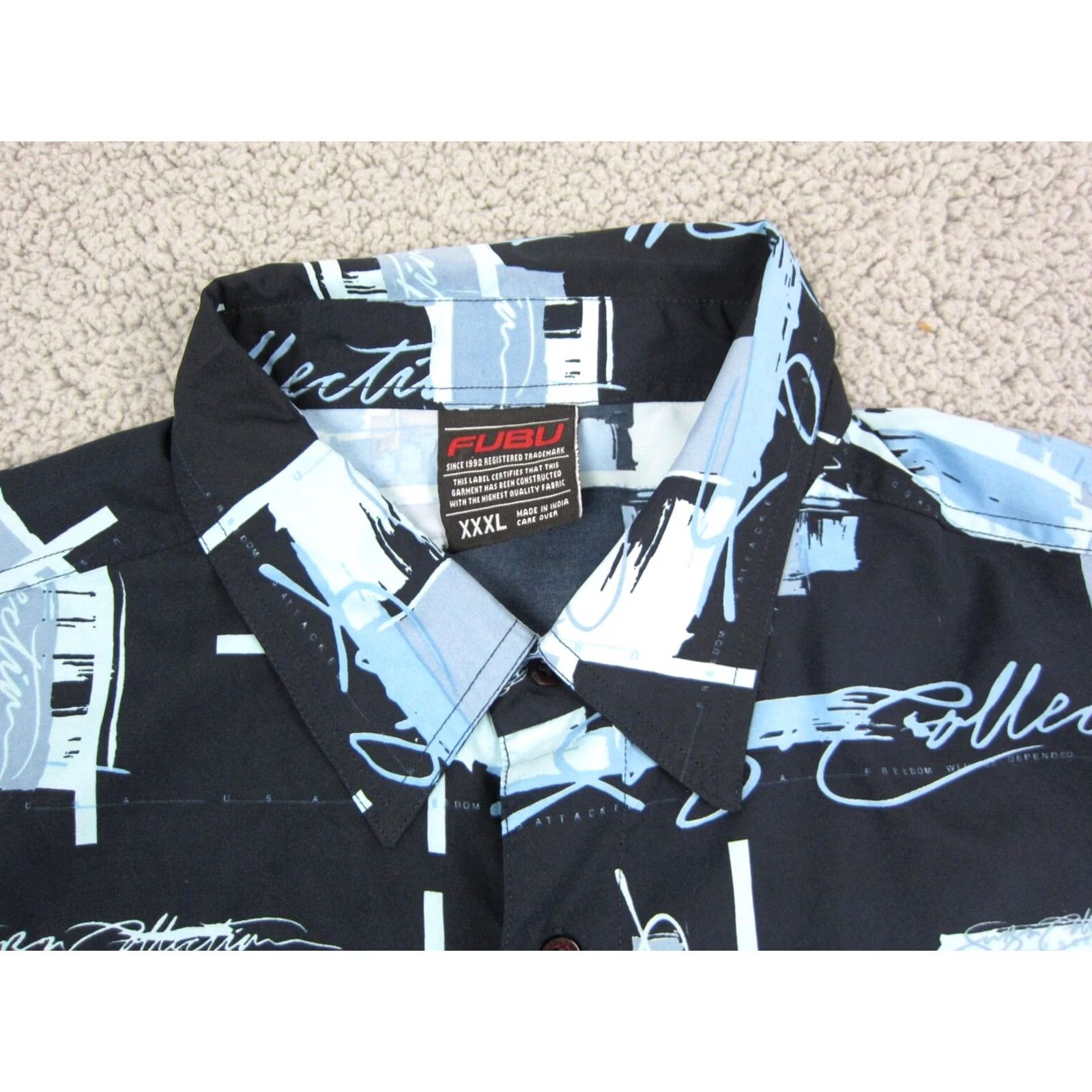 Fubu VINTAGE FUBU Shirt Adult 3XL Blue All Over Print AOP 90s Hawaiian Mens Shirt Size US XXL / EU 58 / 5 - 3 Thumbnail