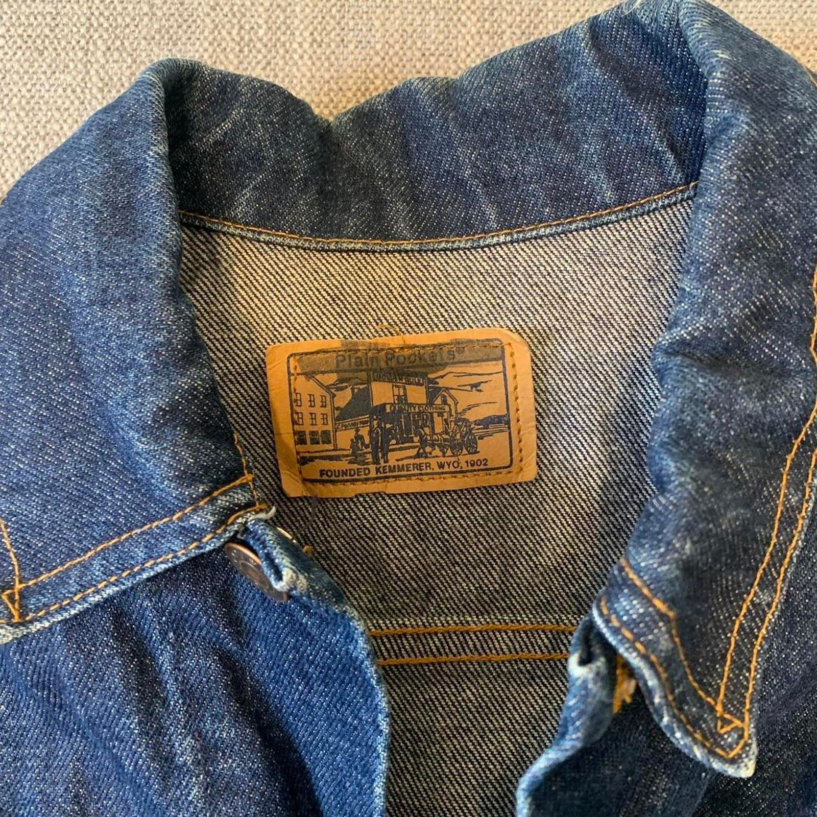 Other Vintage 90s Plain Pockets dark blue denim jacket Size M / US 6-8 / IT 42-44 - 4 Thumbnail