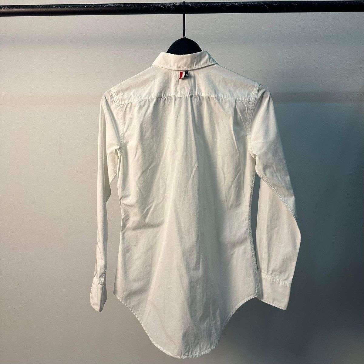 THOM BROWNE STRIPED POPLIN SHIRT