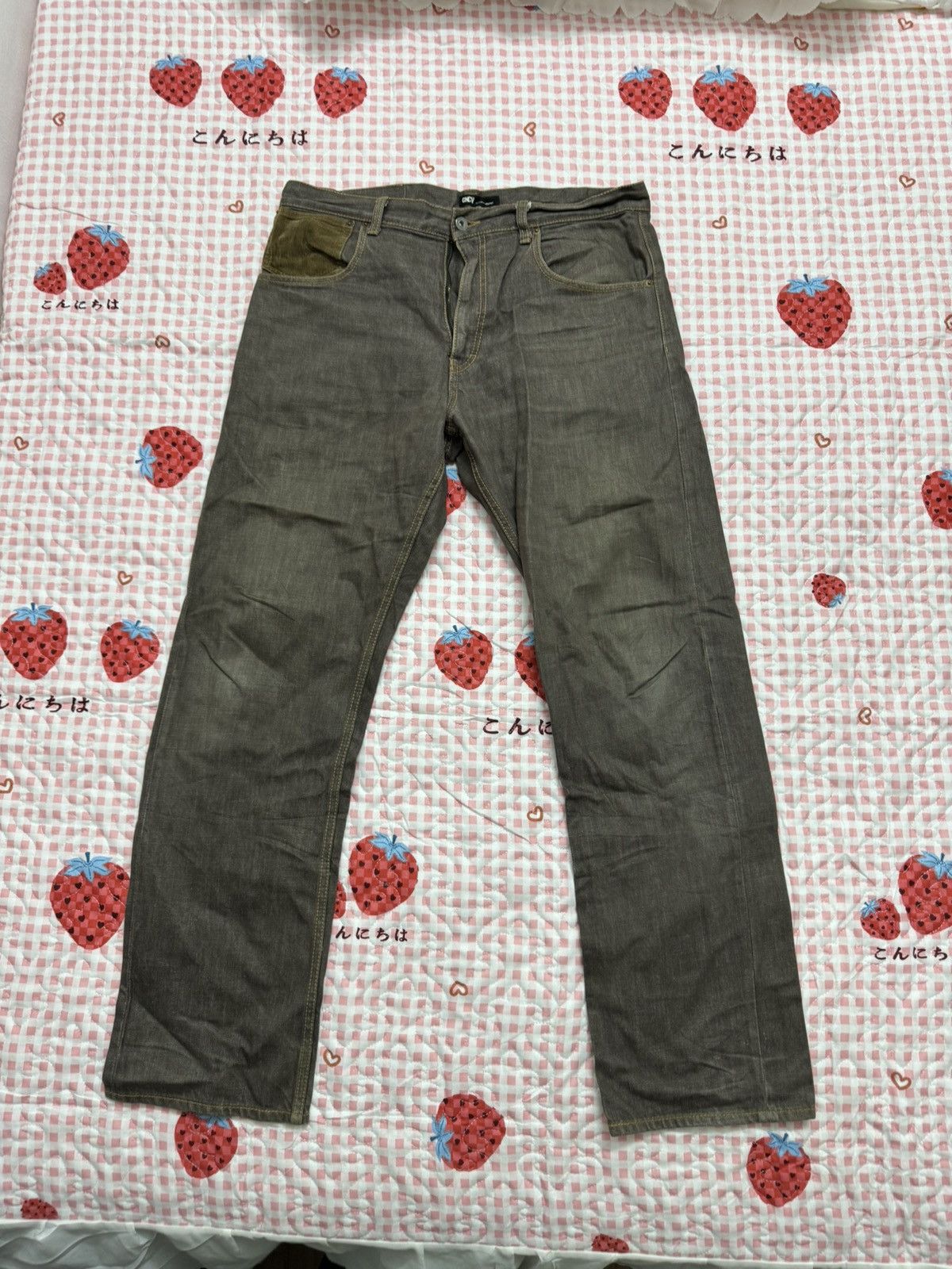 image of Concave Attempt Navajo Style Jeans in Brown, Men's (Size 36)