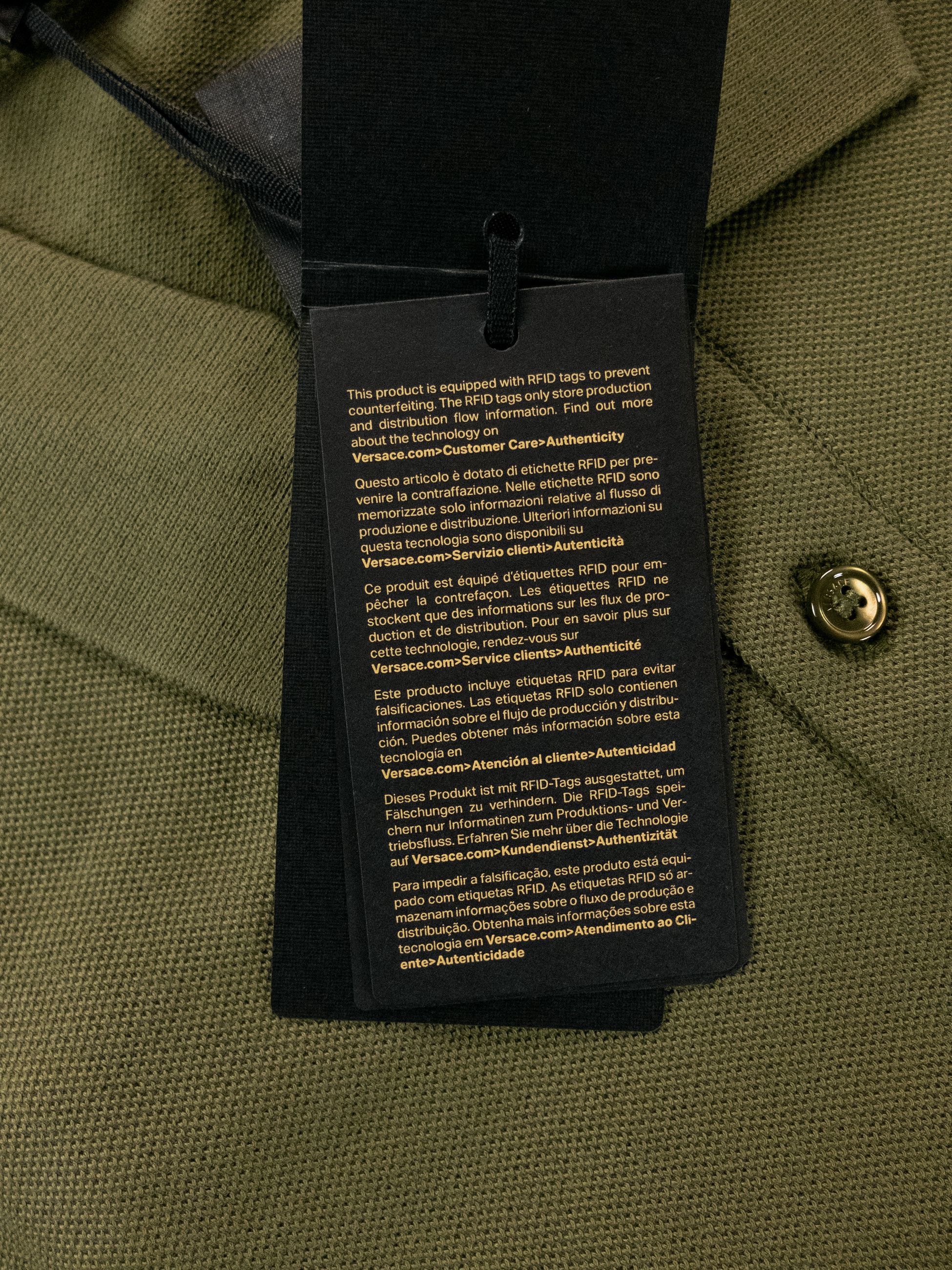 Versace VERSACE khaki green Medusa chest logo polo shirt XL Size US XL / EU 56 / 4 - 6 Thumbnail