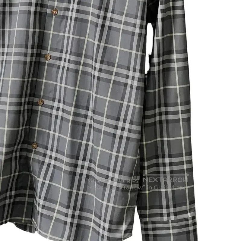 Burberry Burberry Gray Check Long Sleeve Shirt. Size US XL / EU 56 / 4 - 4 Thumbnail