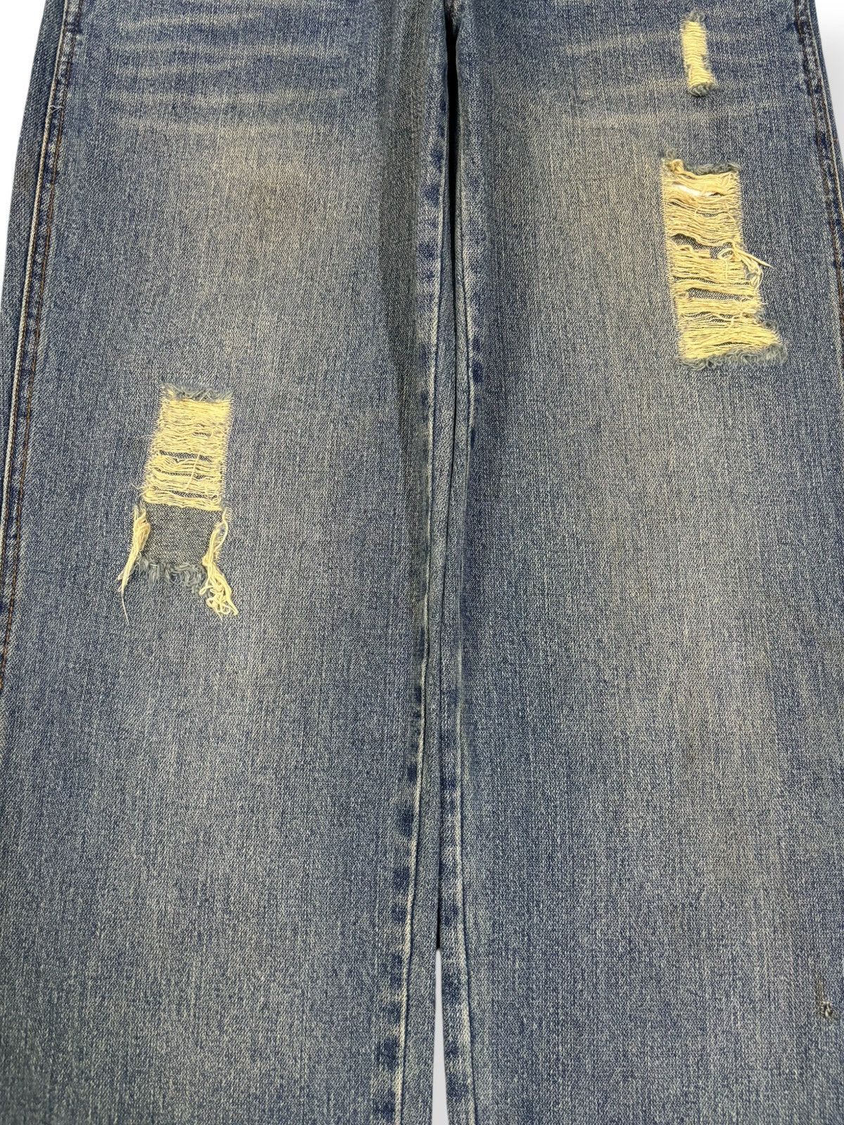 Japanese Brand Vintage Japanese Brand TDR Double Waist Distressed Jeans Size US 31 - 4 Thumbnail