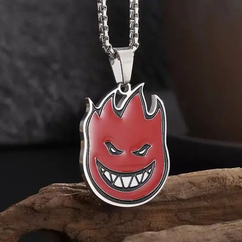 Heaven by Marc Jacobs × Jewelry Flame Devil Face Pendant Necklace Size ONE SIZE - 3 Thumbnail