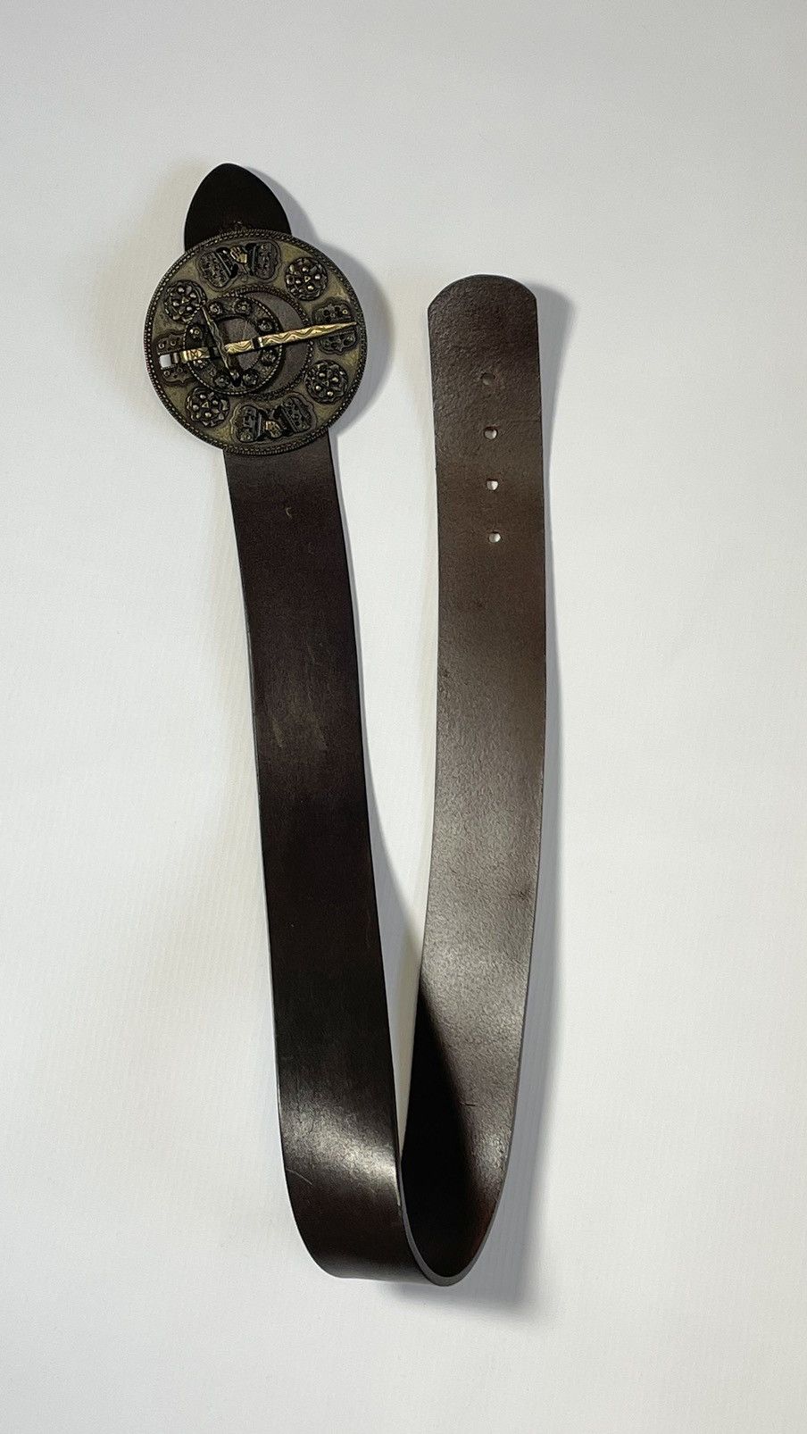 Dries Van Noten Early 2000s ‘Dagger Western’ Buckle Belt Size 32 - 14 Thumbnail