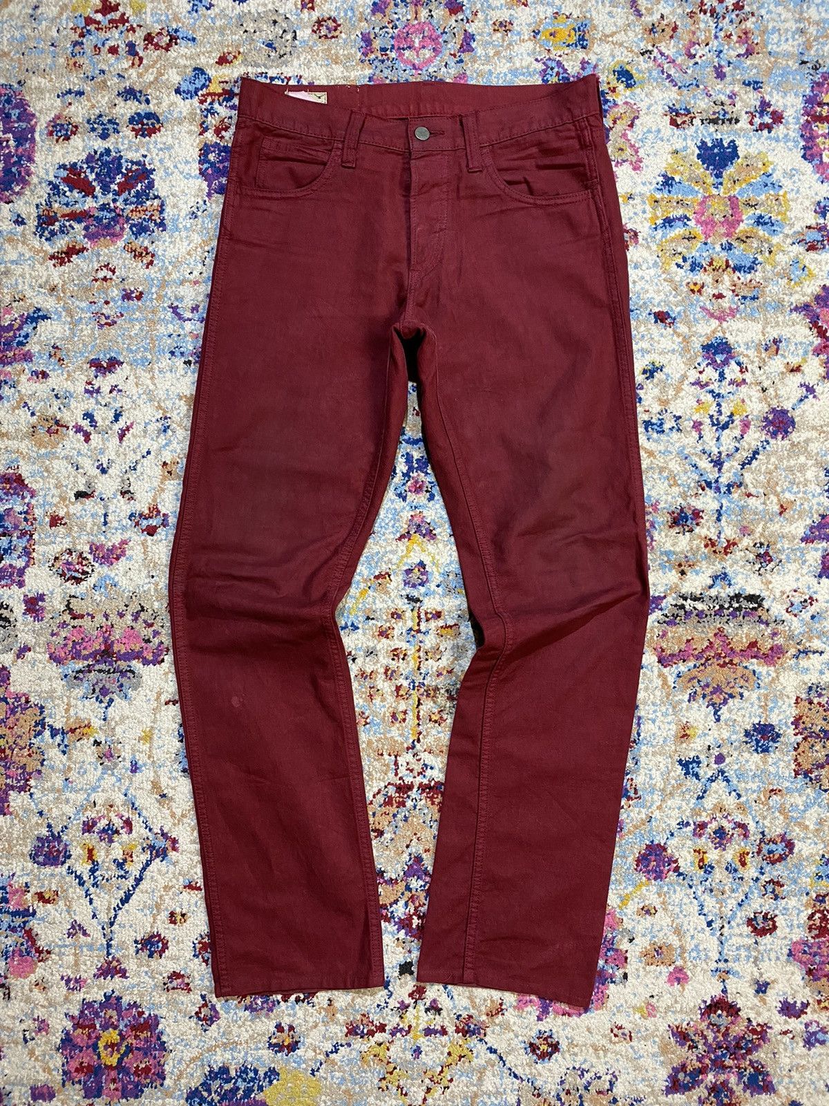 Dry Bones Vintage Dry Bones Tokyo Japan DP-273 Burgundy Red Jeans W30 Size US 30 / EU 46 - 1 Thumbnail