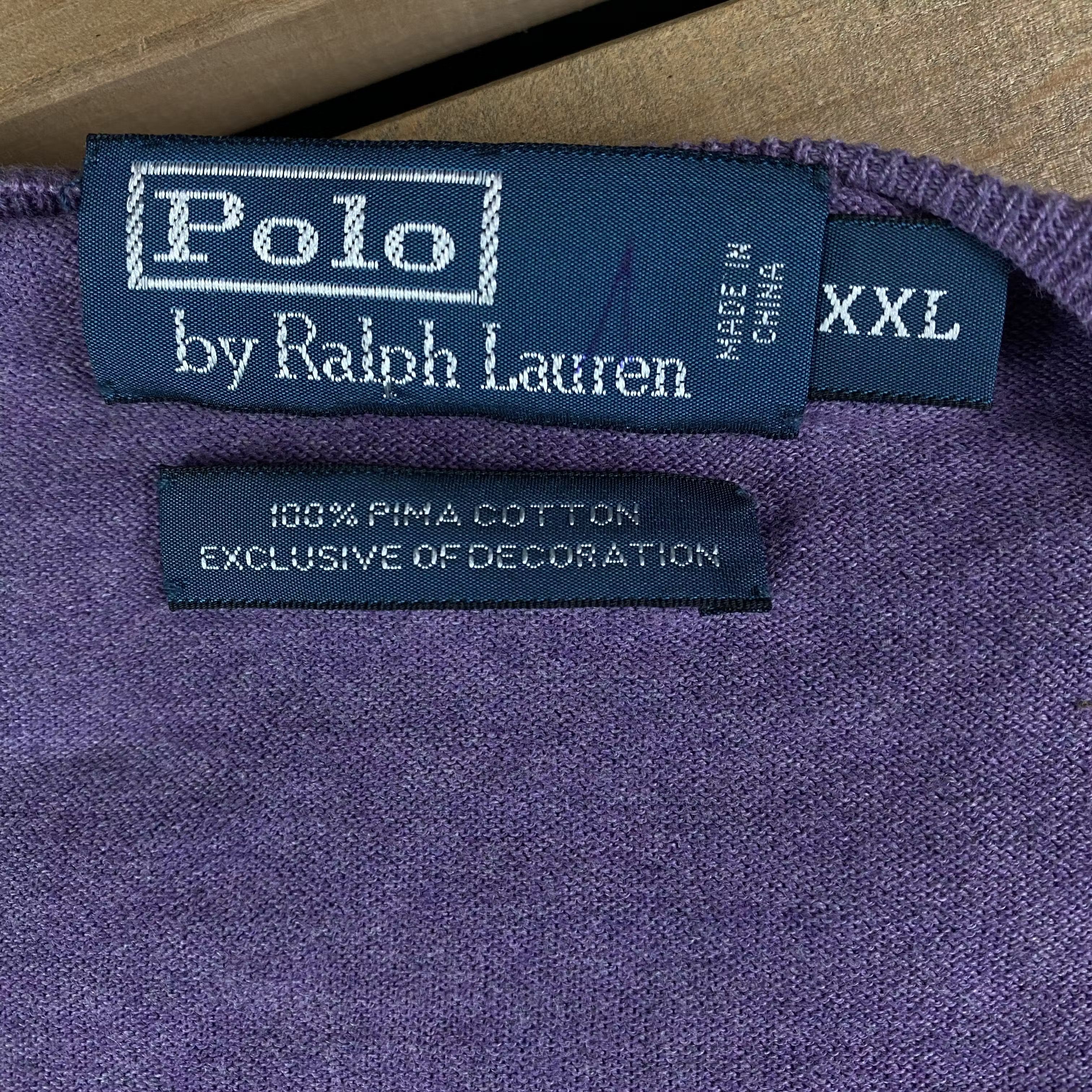 Polo Ralph Lauren × Ralph Lauren × Vintage Men’s Purple Sweater Polo by Ralph Lauren Vintage Size XXL Size US XXL / EU 58 / 5 - 4 Thumbnail