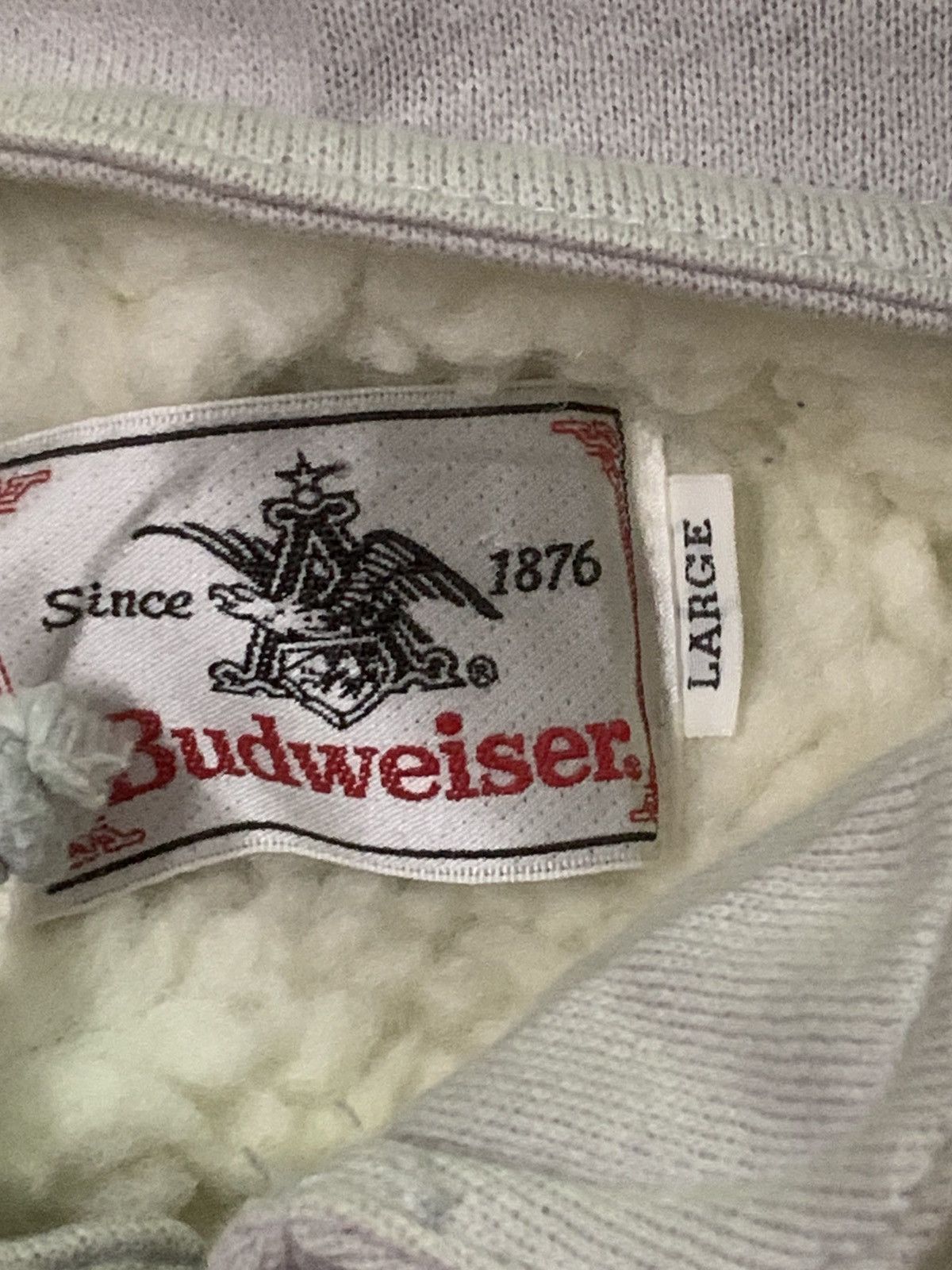 Budweiser × Vintage Budweiser Button Long Jacket With Hooded Size US L / EU 52-54 / 3 - 6 Thumbnail