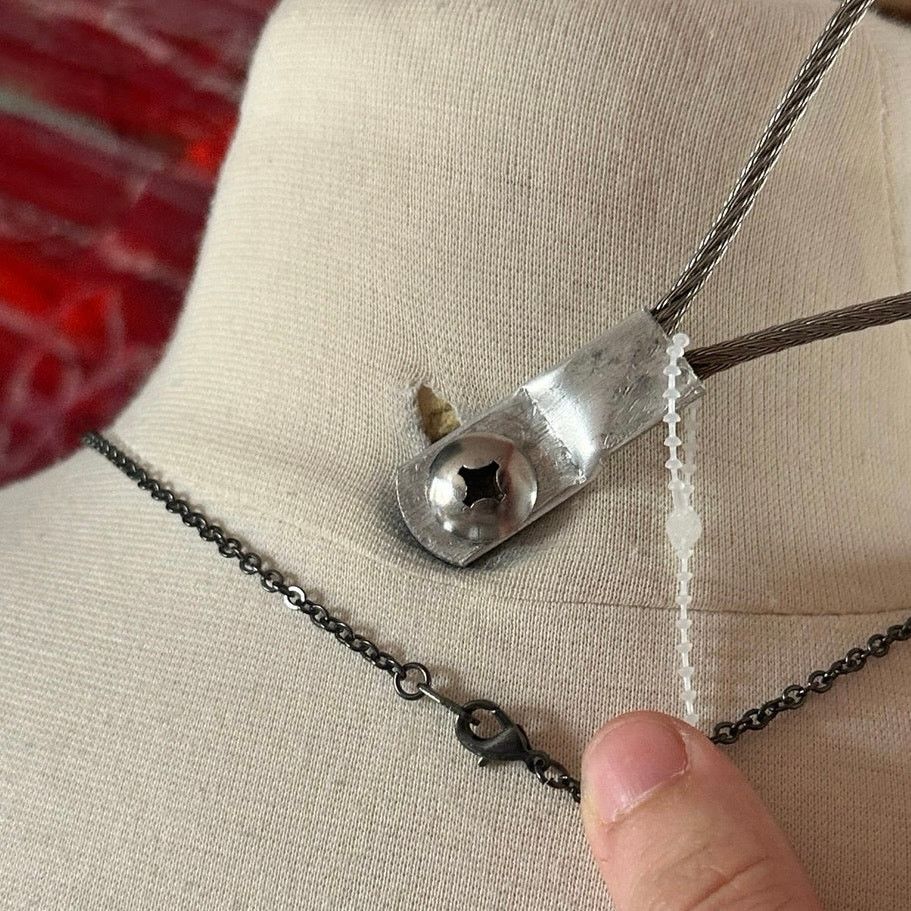 Other vintage hot topic red heart black chain pendant necklace Size ONE SIZE - 3 Thumbnail