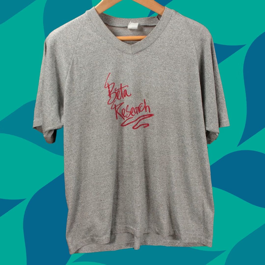 Velva Sheen Beta Research t-shirt LARGE vtg 80s single stitch triblend raglan soft thin Size US L / EU 52-54 / 3 - 1 Thumbnail