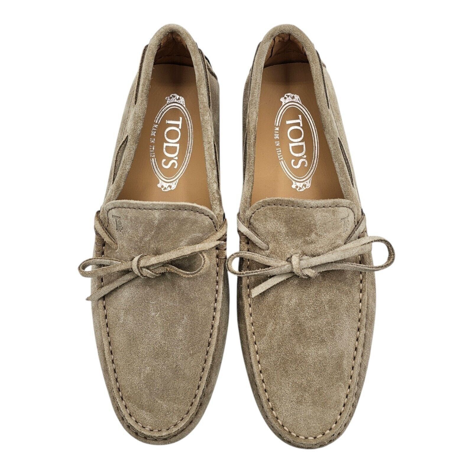 Tod's City Gommino Suede Driving Loafers Beige US 7 UK 5.5 - $695 Size US 7 / EU 40 - 4 Thumbnail