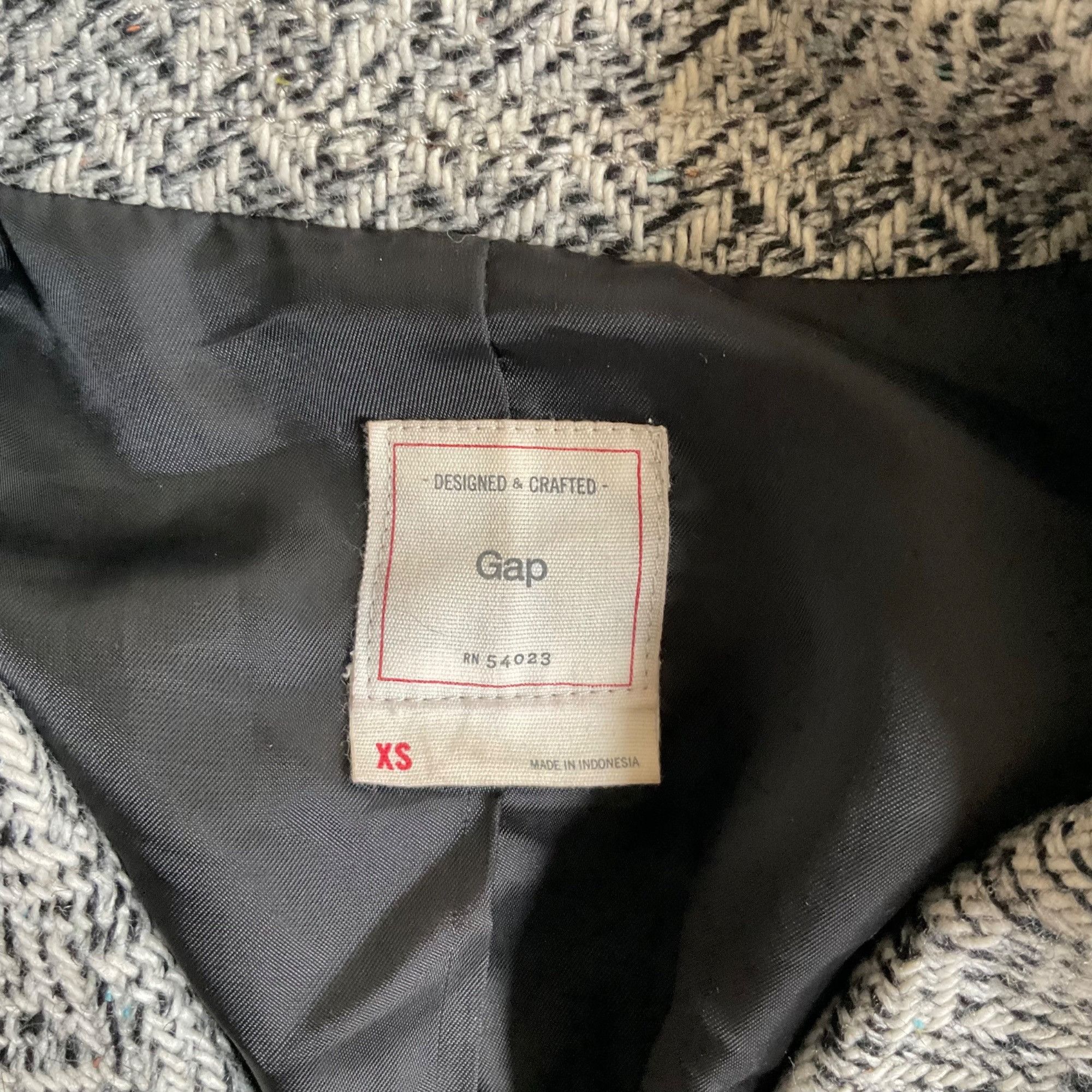Gap GAP women gray wool short bike jacket SZ xS bust 35in Size XS / US 0-2 / IT 36-38 - 7 Thumbnail