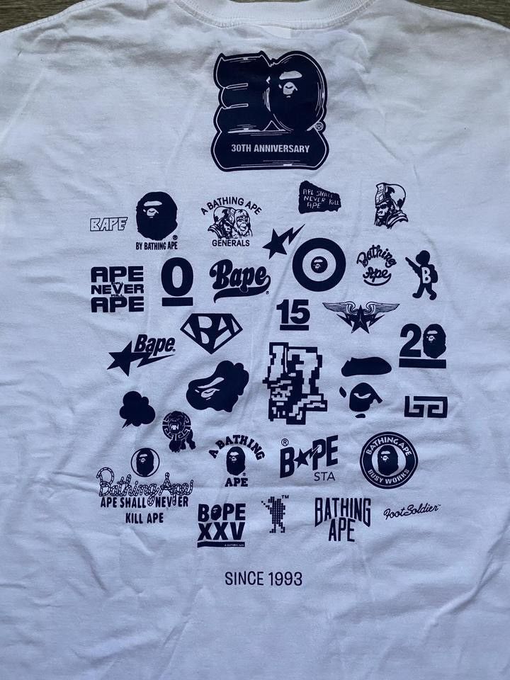 Bape Bape 30th Anniversary Tee! Size US L / EU 52-54 / 3 - 5 Thumbnail