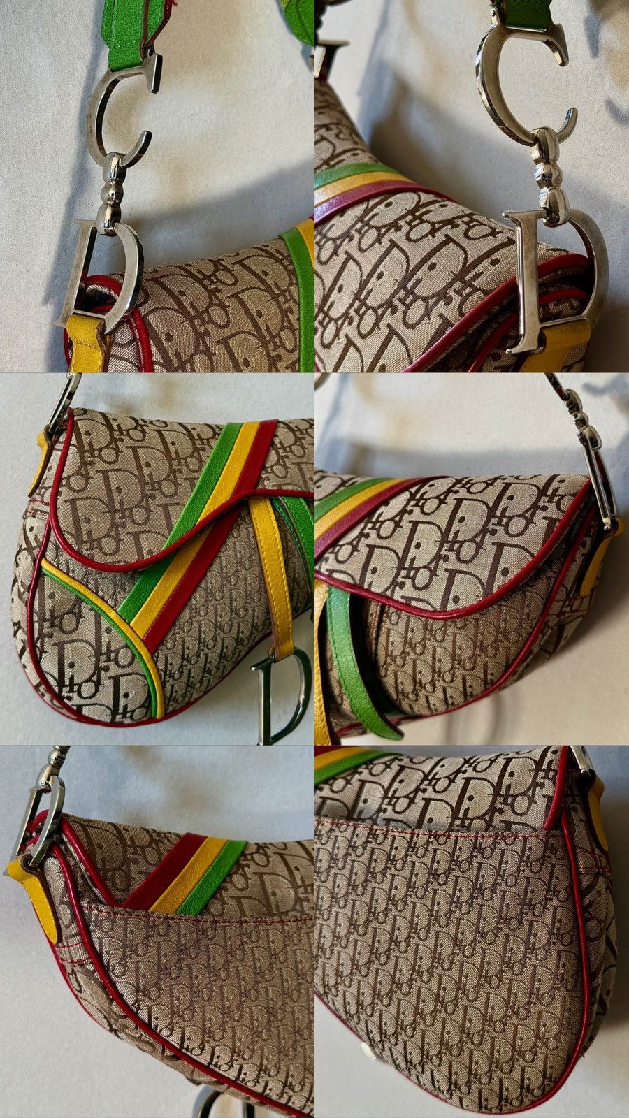 Dior Rare Dior - John Galliano - 2004 - Rasta Saddle Bag Size ONE SIZE - 19 Thumbnail