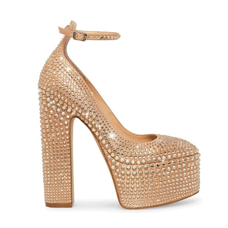 Steve Madden STEVE MADDEN Skyrise Rhinestone Platform Pumps -Sz 9.5 NEW Size US 9.5 / IT 39.5 - 7 Thumbnail