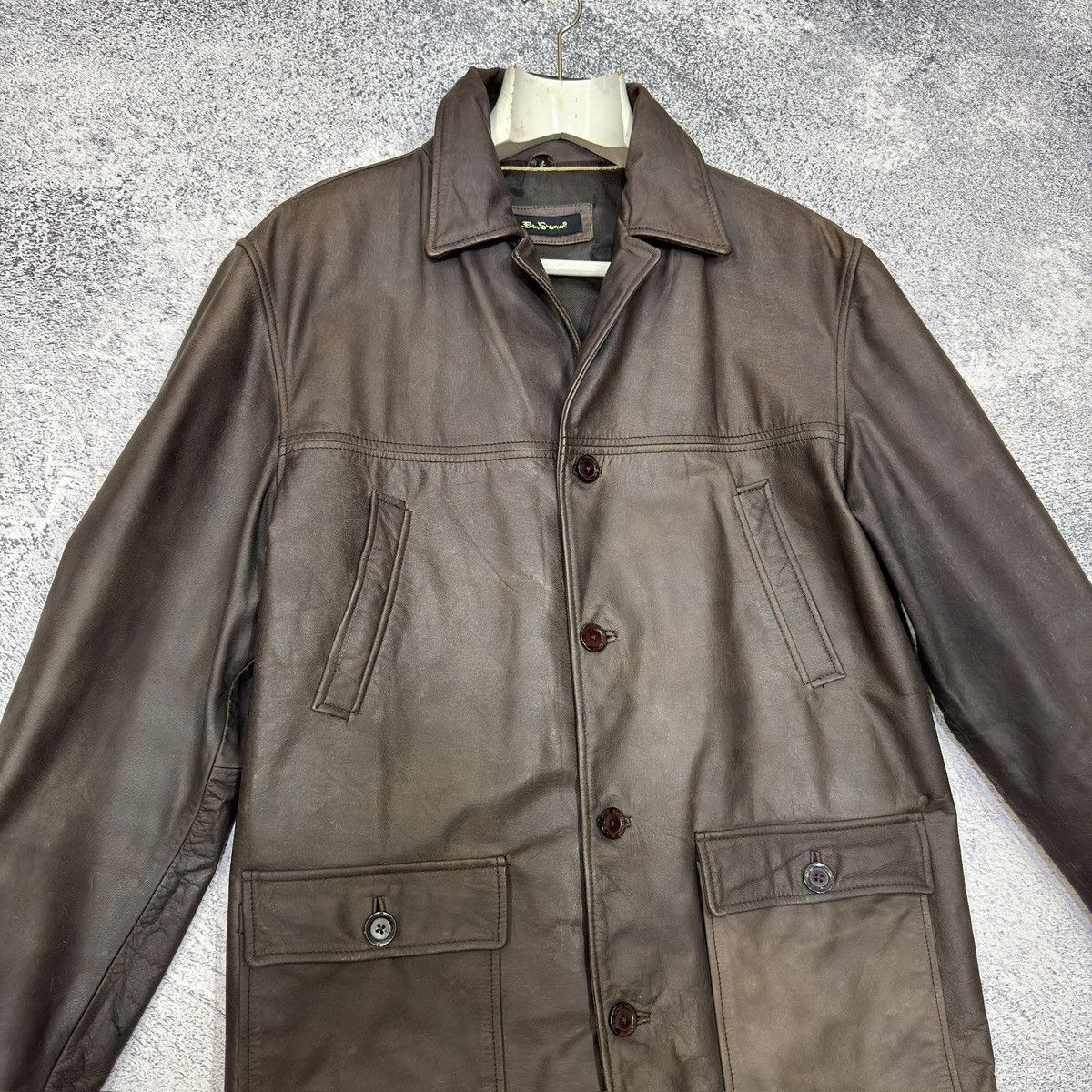Ben Sherman Ben Sherman Brown Leather Coat M size Size US M / EU 48-50 / 2 - 3 Thumbnail