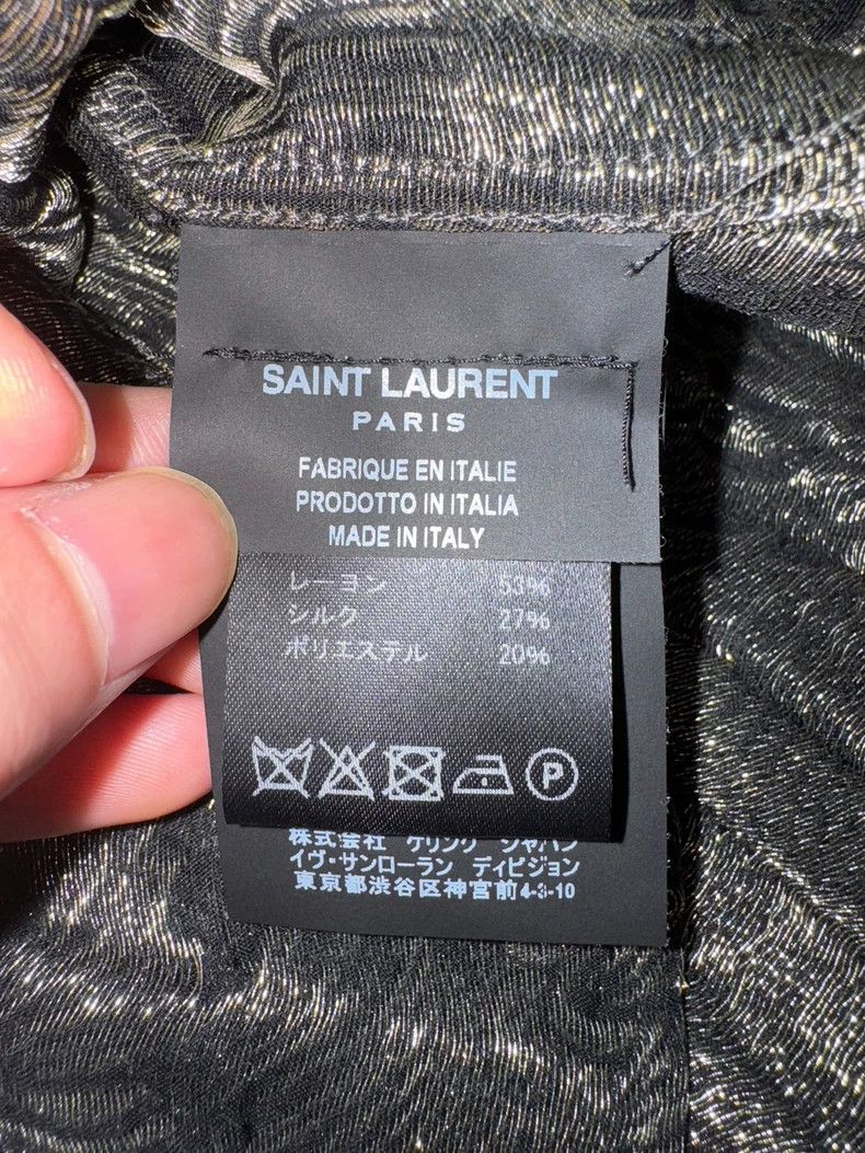 Saint Laurent Paris Saint Laurent Paris size 39 18 FW Black Gold Mulberry Silk Size US M / EU 48-50 / 2 - 8 Thumbnail