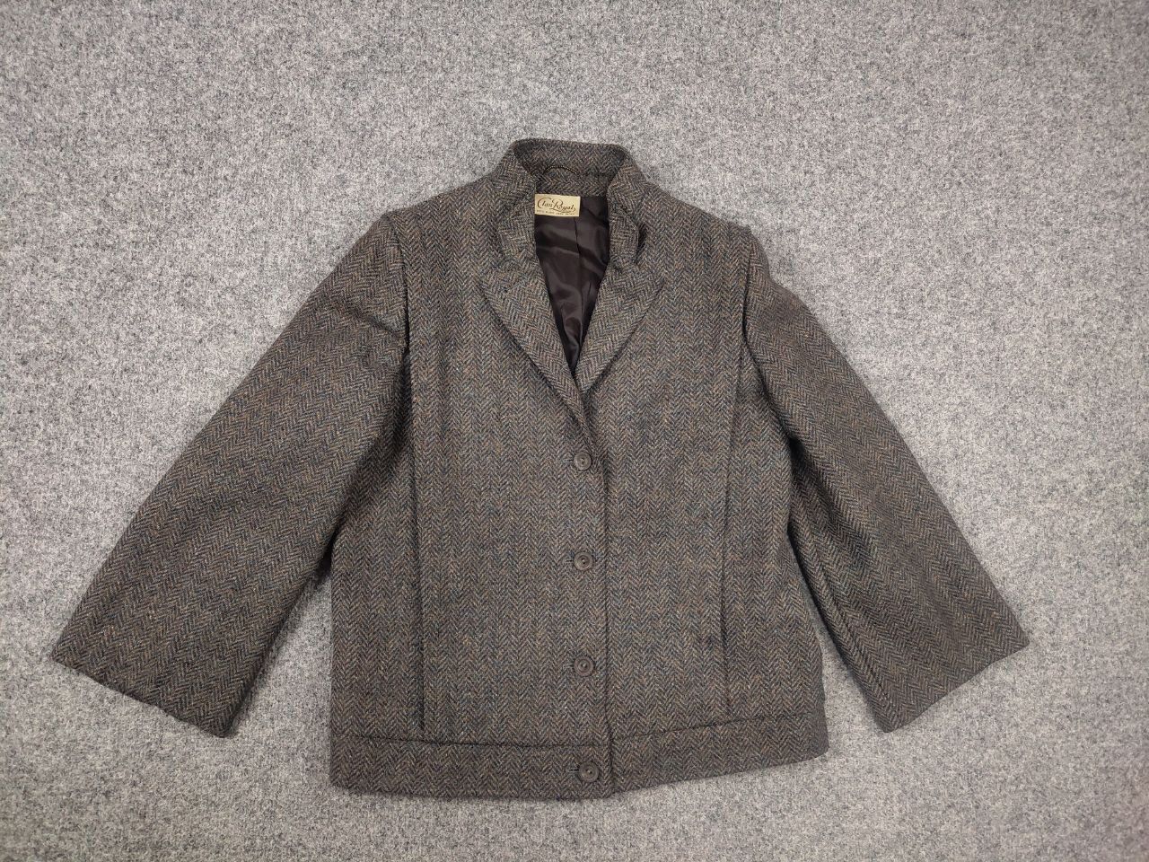 Harris Tweed Clan Royal Vintage 80's Tweed Wool Suit Blazer jacket Skirt Size XL / US 12-14 / IT 48-50 - 2 Thumbnail