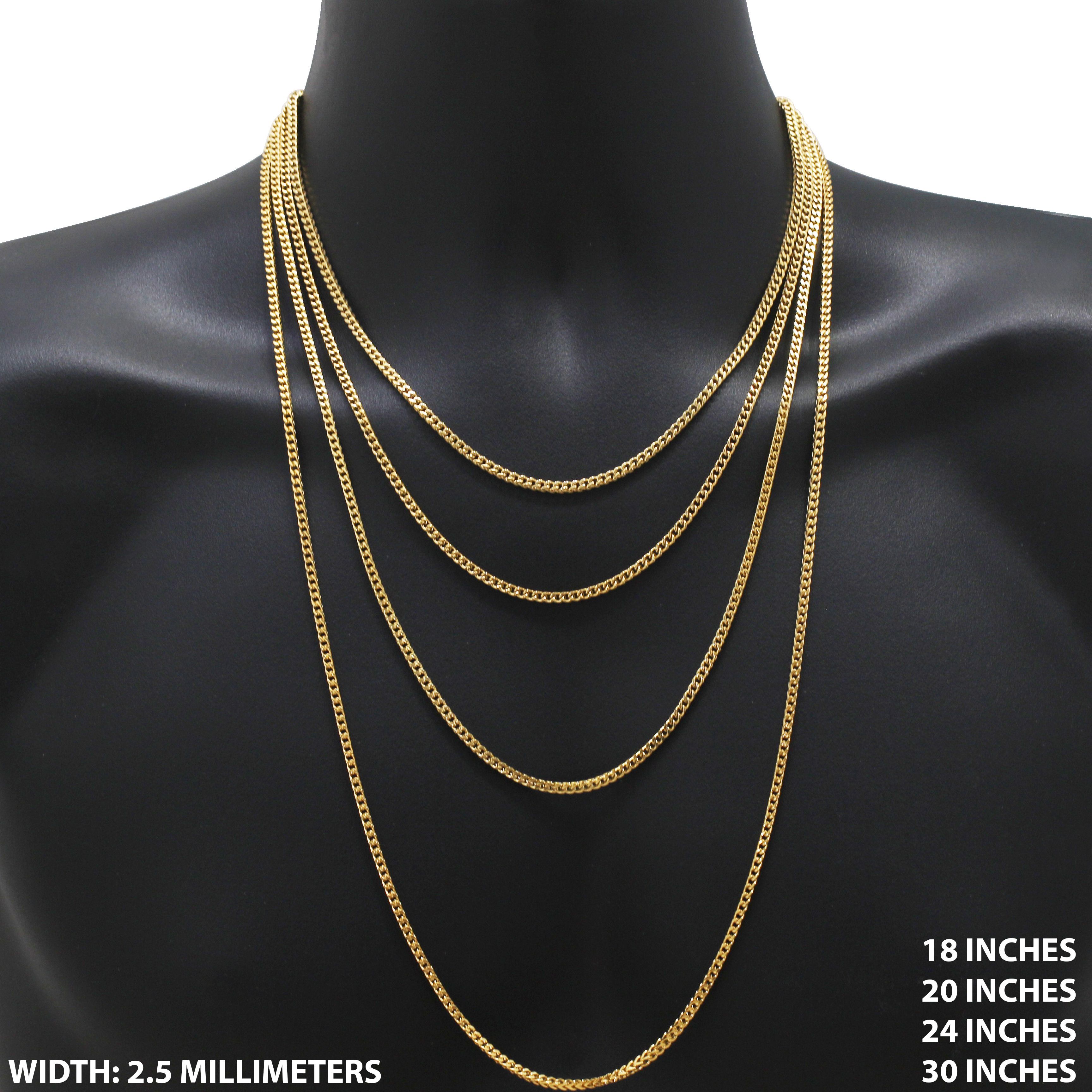 Other 316L SS 18k GP 2.5mm Franco Chain Necklace 24” Size ONE SIZE - 1 Thumbnail