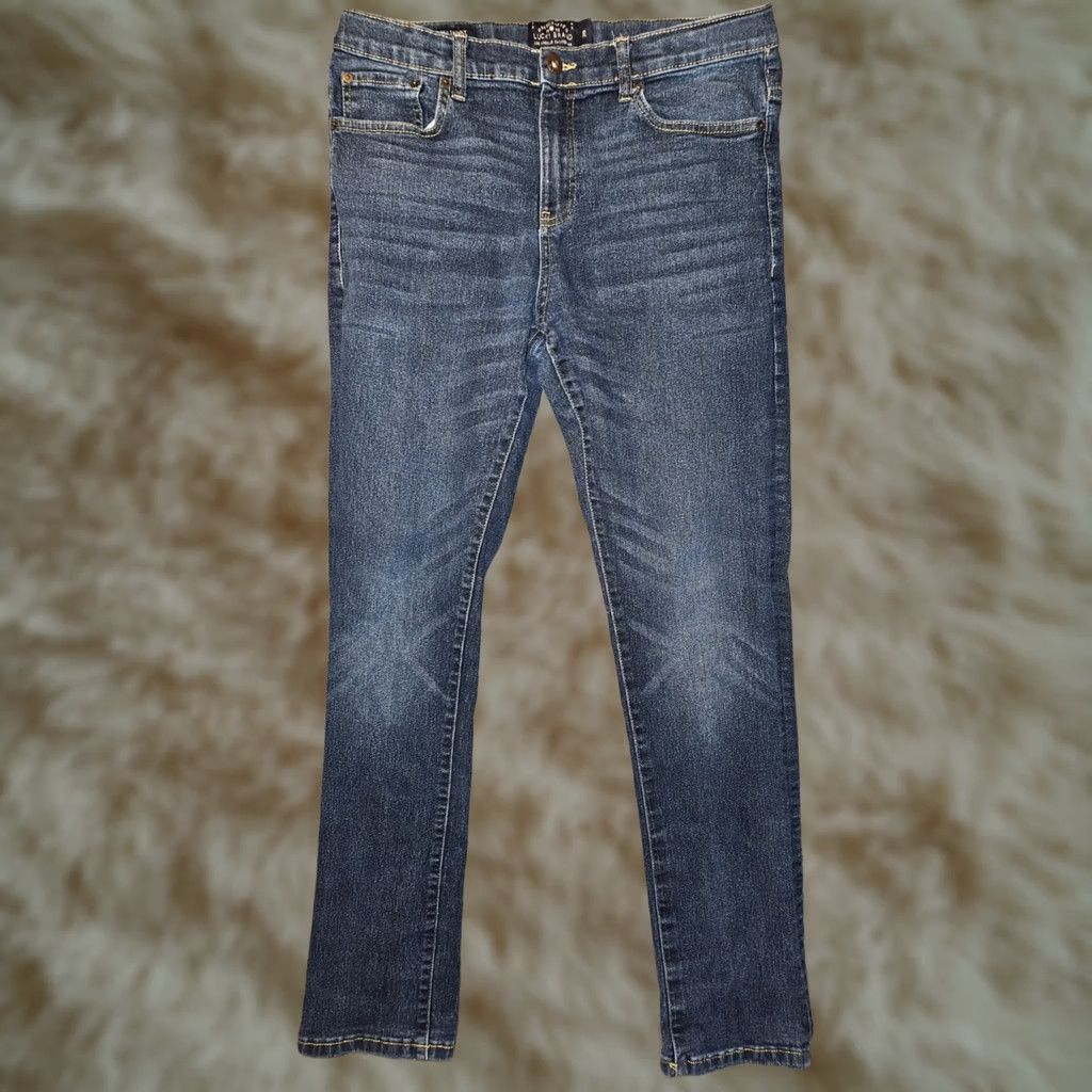 Lucky Brand Lucky Brand Advanced Skinny Jeans Women's 20 Blue Denim Stretch Adjustable Waist Regular Inseam 31" Logo Size 42" / US 20 - 1 Thumbnail